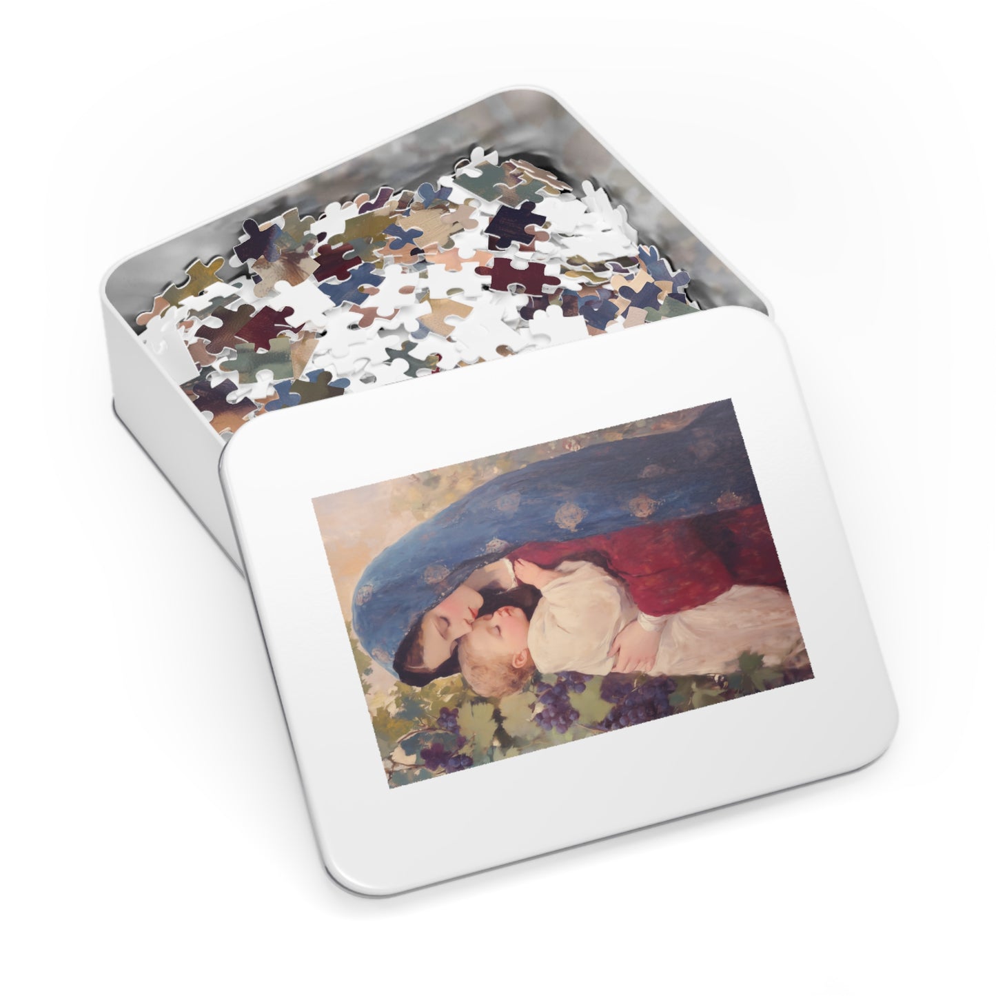 Our Lady of the Grapes / Out Lady of the Harvest - Puzzle & Keepsake Tin - Religious Jigsaw Puzzle (30, 110, 252, 500,1000-Piece)