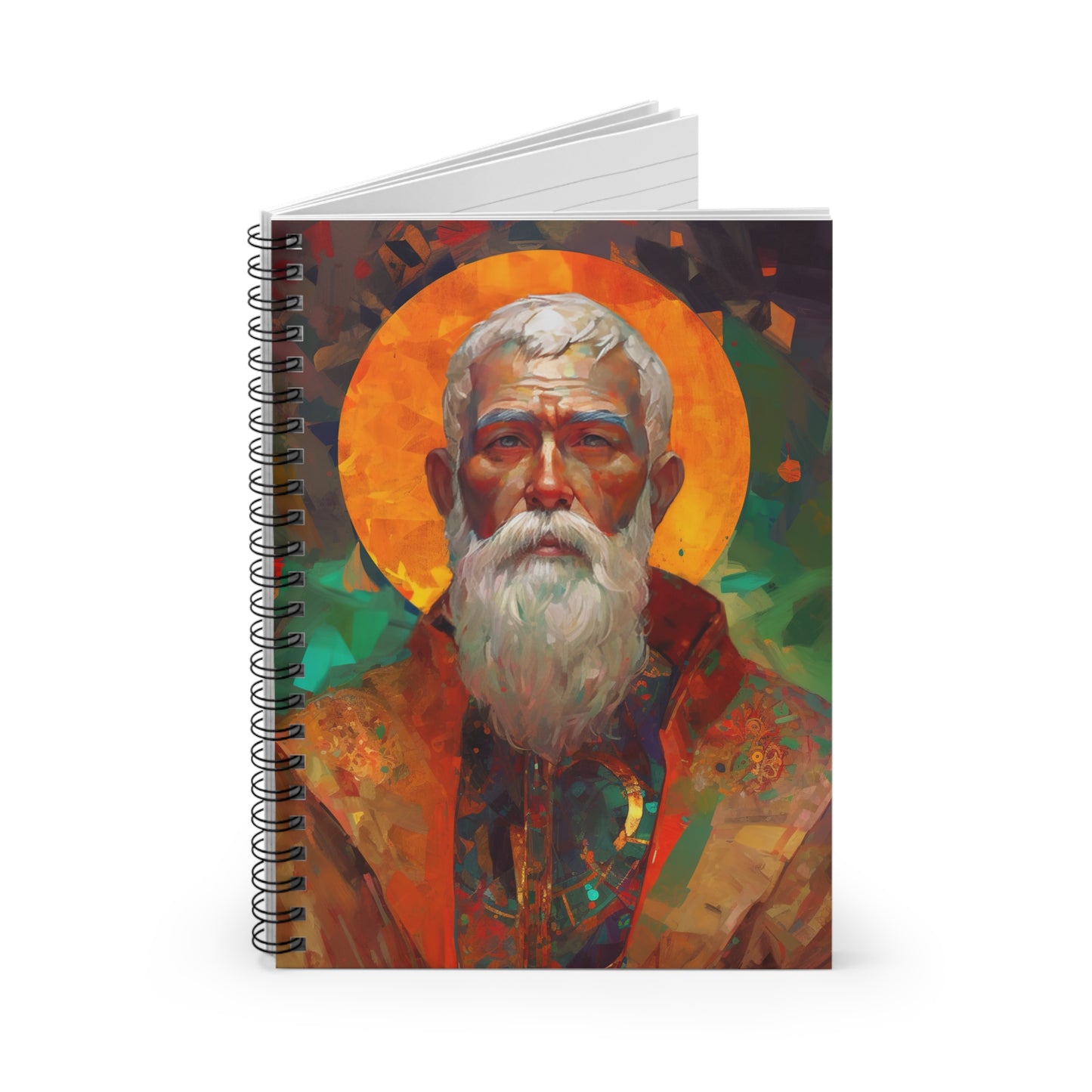 Saint Matthias the Apostle Journal - Sanctified Souls Art - Religious Based Notebook - Spiral Notebook - Ruled Line