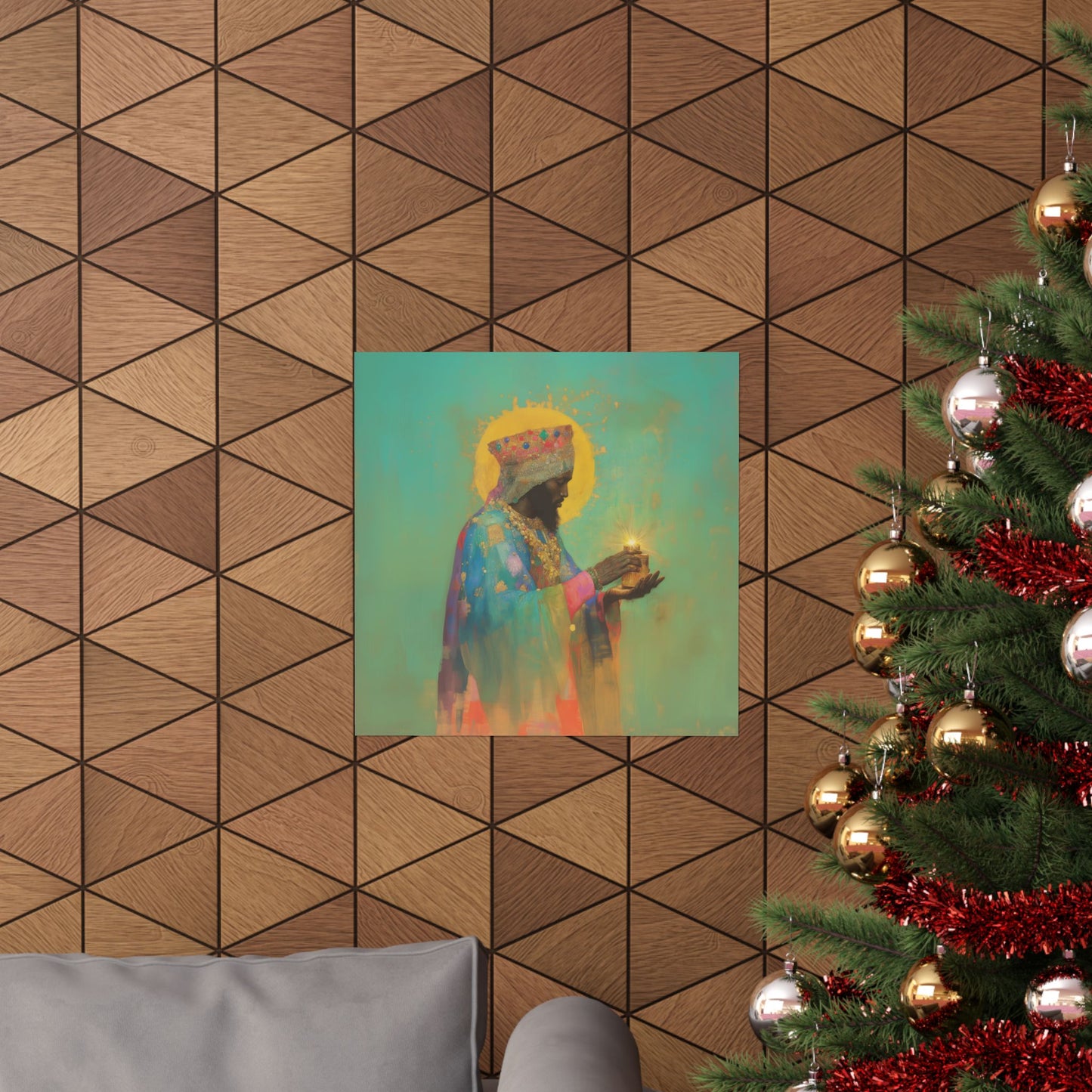 Balthazar and the Gift of Foretold Sorrow - 3 Wise Men - Sanctified Souls Print - Multiple Sizes - Premium Matte Vertical Posters