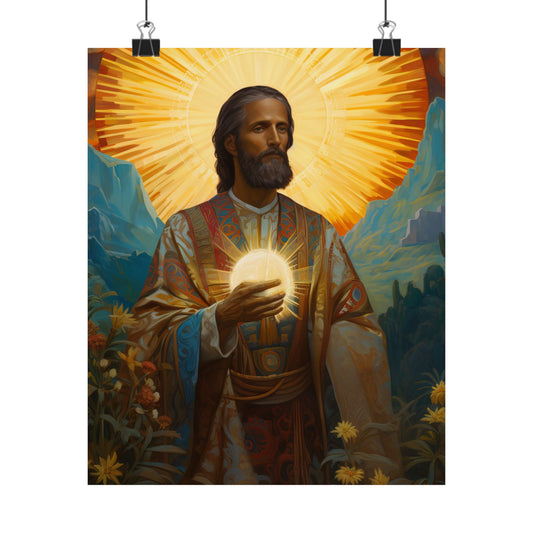 Saint Benignus of Dijon - Sanctified Souls Print - Multiple Sizes - Premium Matte Vertical Posters