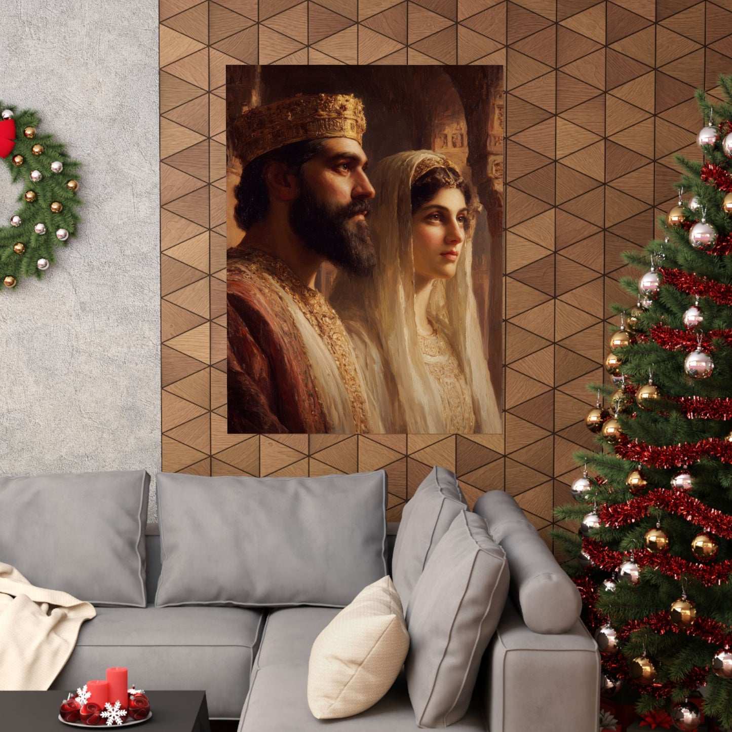 King Xerxes and Queen Esther - Sanctified Souls Print - Multiple Sizes - Premium Matte Vertical Posters