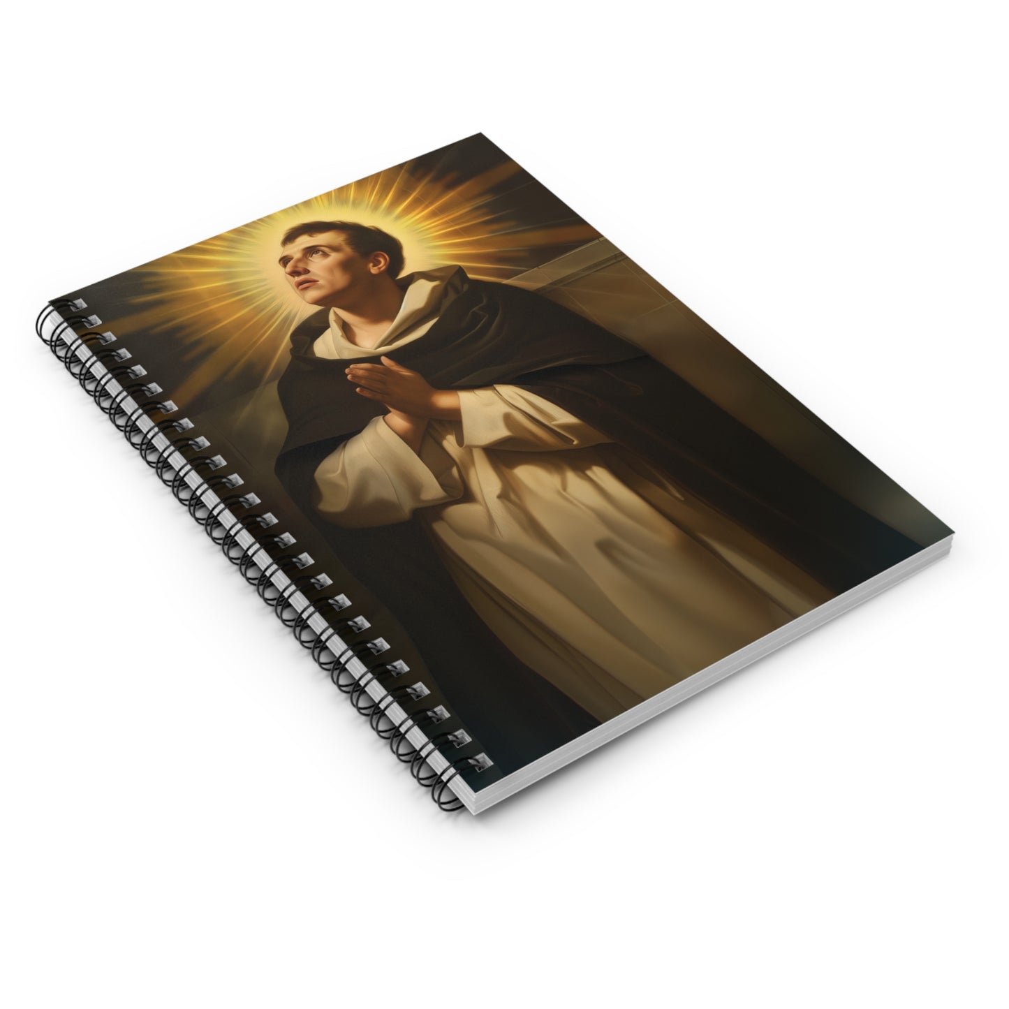 Saint Thomas Aquinas - Sanctified Souls Art - Religious Based Notebook - Spiral Notebook - Ruled Line