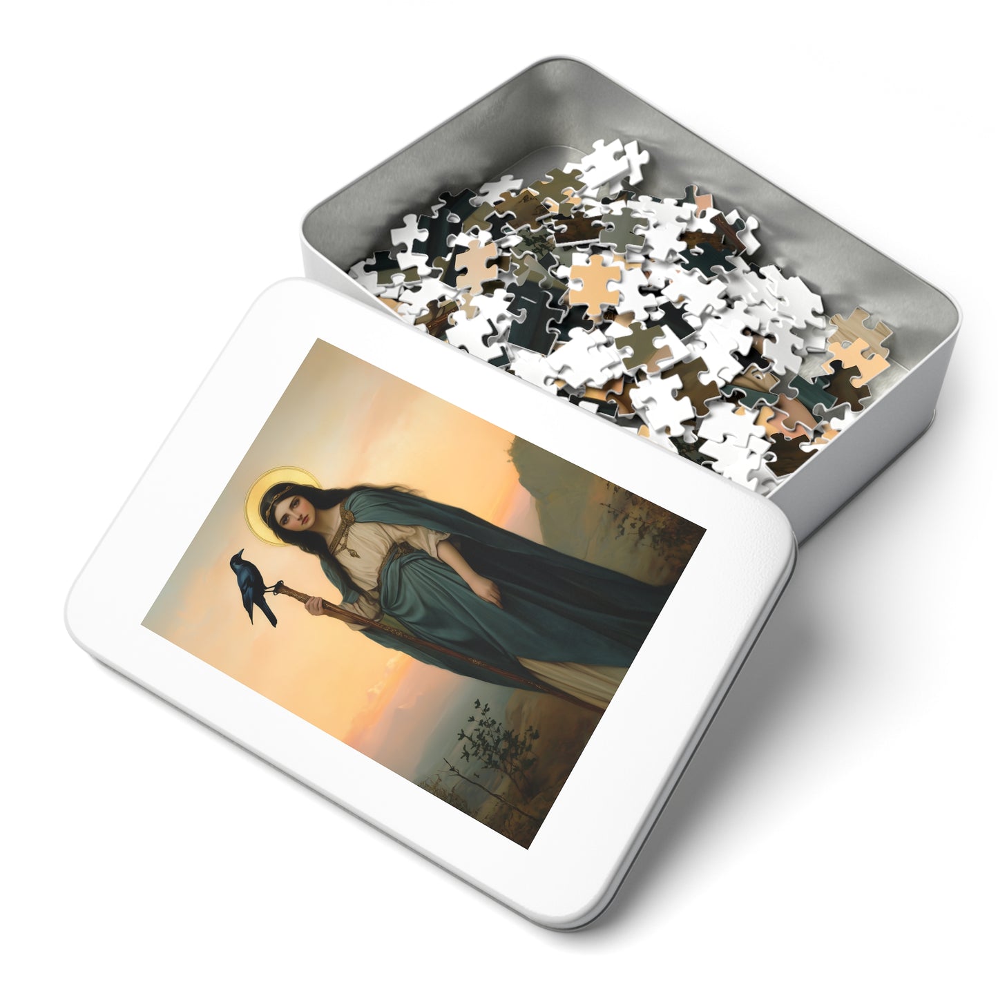 Saint Oda - Puzzle and Keepsake Tin - Religious (30, 110, 252, 500,1000) - Religious Puzzle - Gifts for Catholic Families