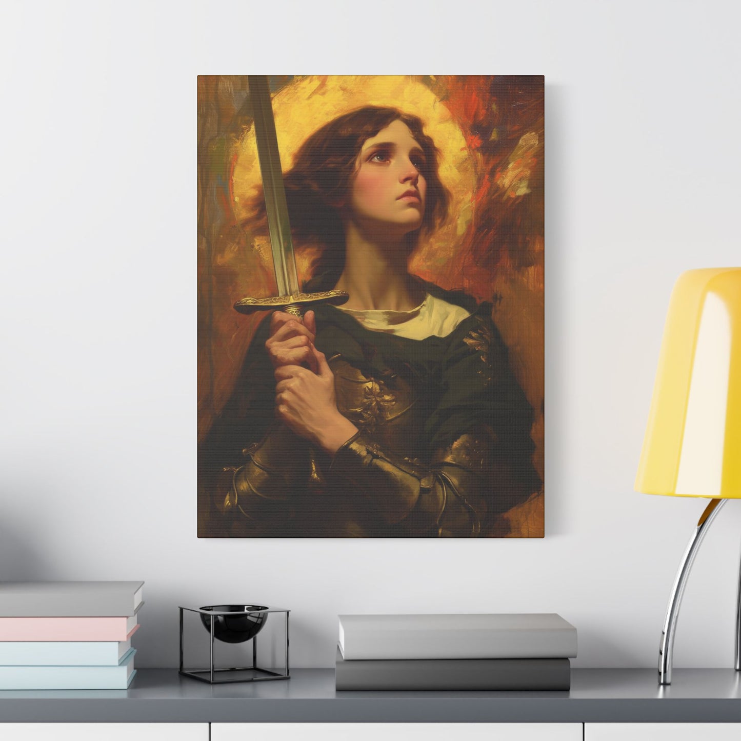 Portrait of Saint Joan of Arc - Museum Wrapped Canvas - Sanctified Souls Print - Religious Art for your Home