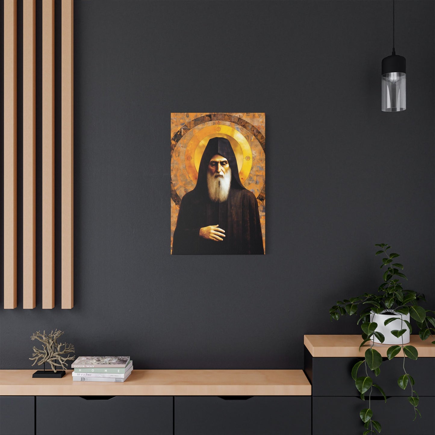 Saint Charbel Makhlouf Canvas Print - Multiple Sizes - Catholic Home art - Museum Wrapped Canvas - Sanctified Souls Print - Saint Sharbel