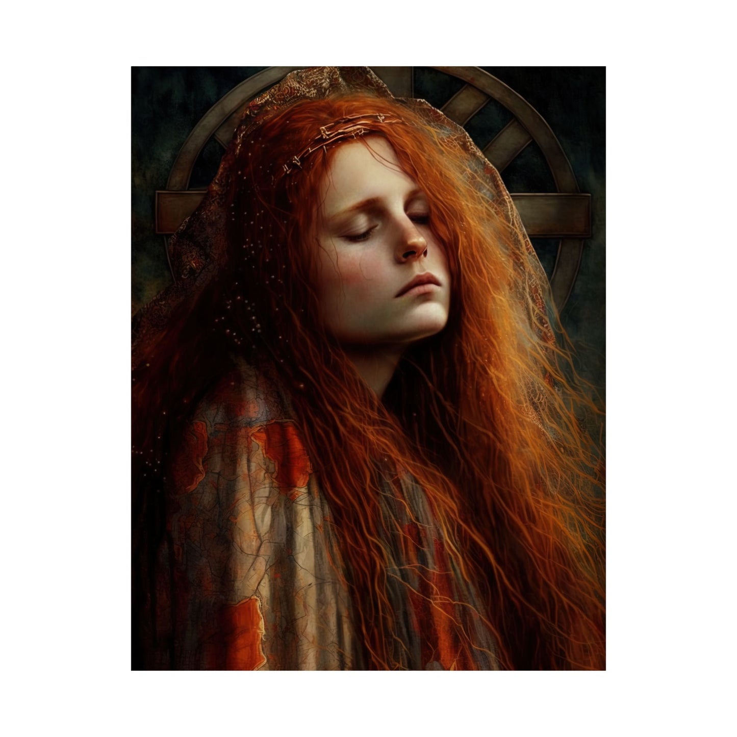 The Penitent Magdalene - Saint Mary Magdalene Print - Sanctified Souls Print - Multiple Sizes - Premium Matte Vertical Posters
