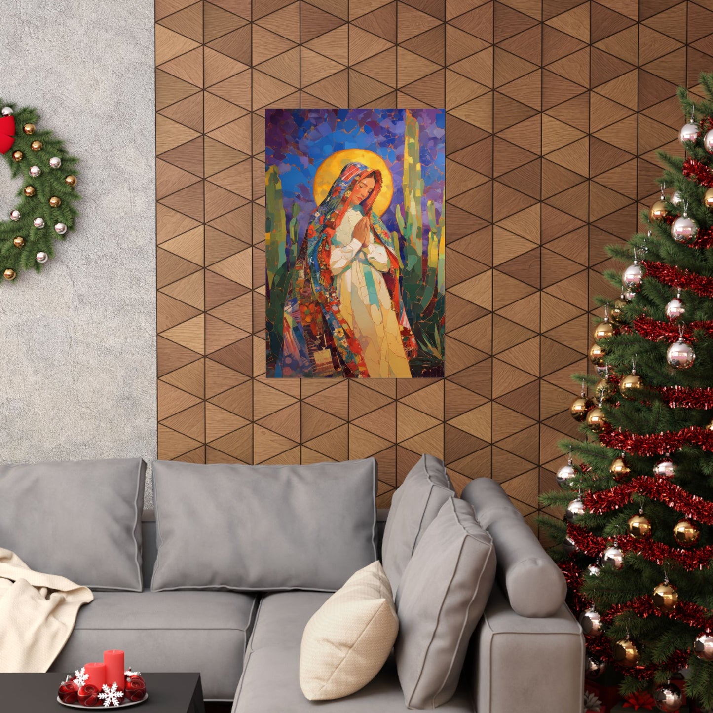 Radiant Light of Our Lady of Guadalupe Poster Print - Sanctified Souls Print - Multiple Sizes - Premium Posters - Catholic Art