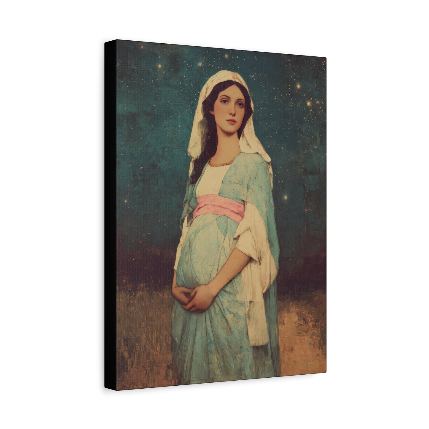 Our Lady of 'O' - Our Lady of Expectation - Mother Mary - Marian Art - Gallery Wrapped Canvas - Print - Catholic Art Print