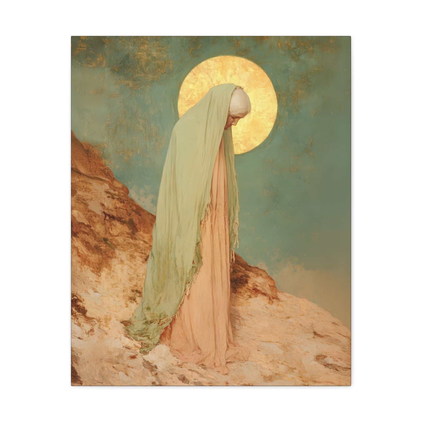 Saint Melania the Elder - Desert Mother - Gallery Wrapped Canvas - Print - Religious Art for your Home - Catholic Art Print