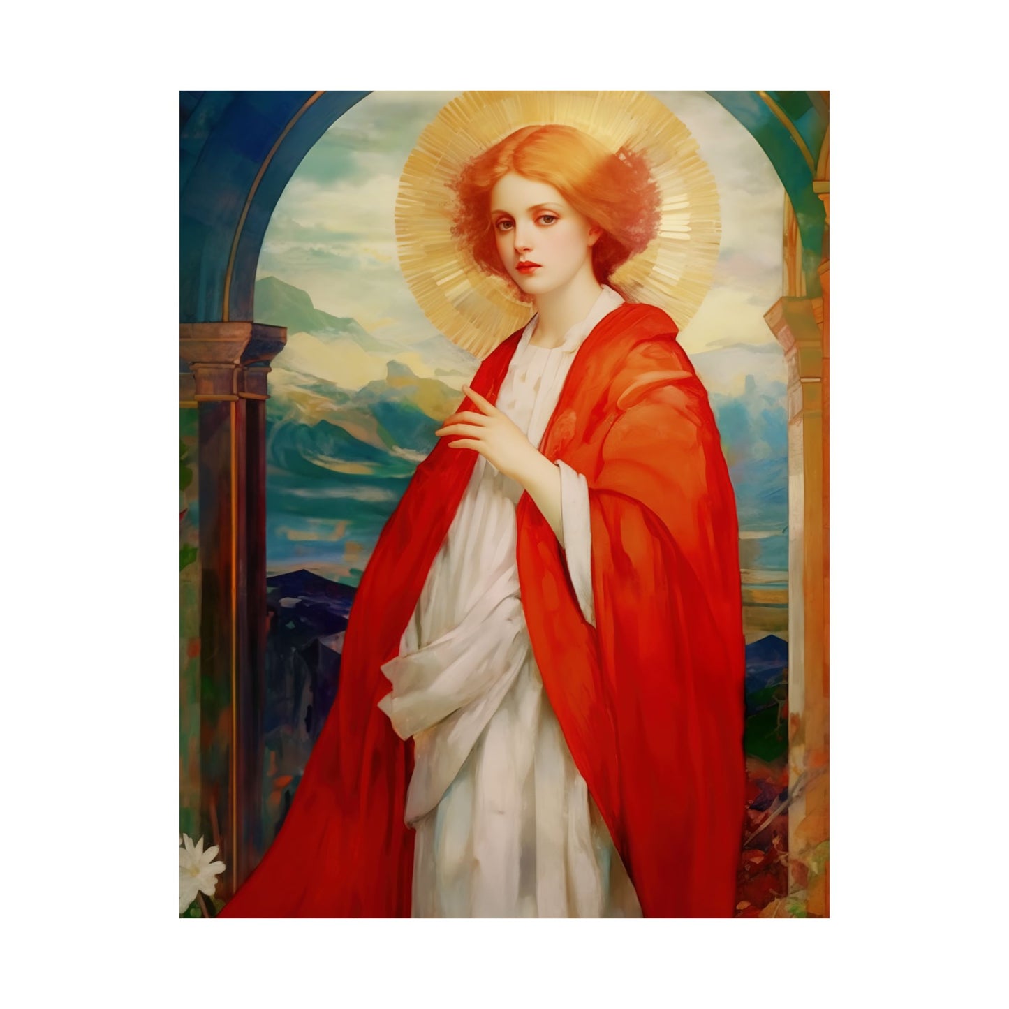 Saint Bibiana - Sanctified Souls Print - Multiple Sizes - Premium Matte Vertical Posters