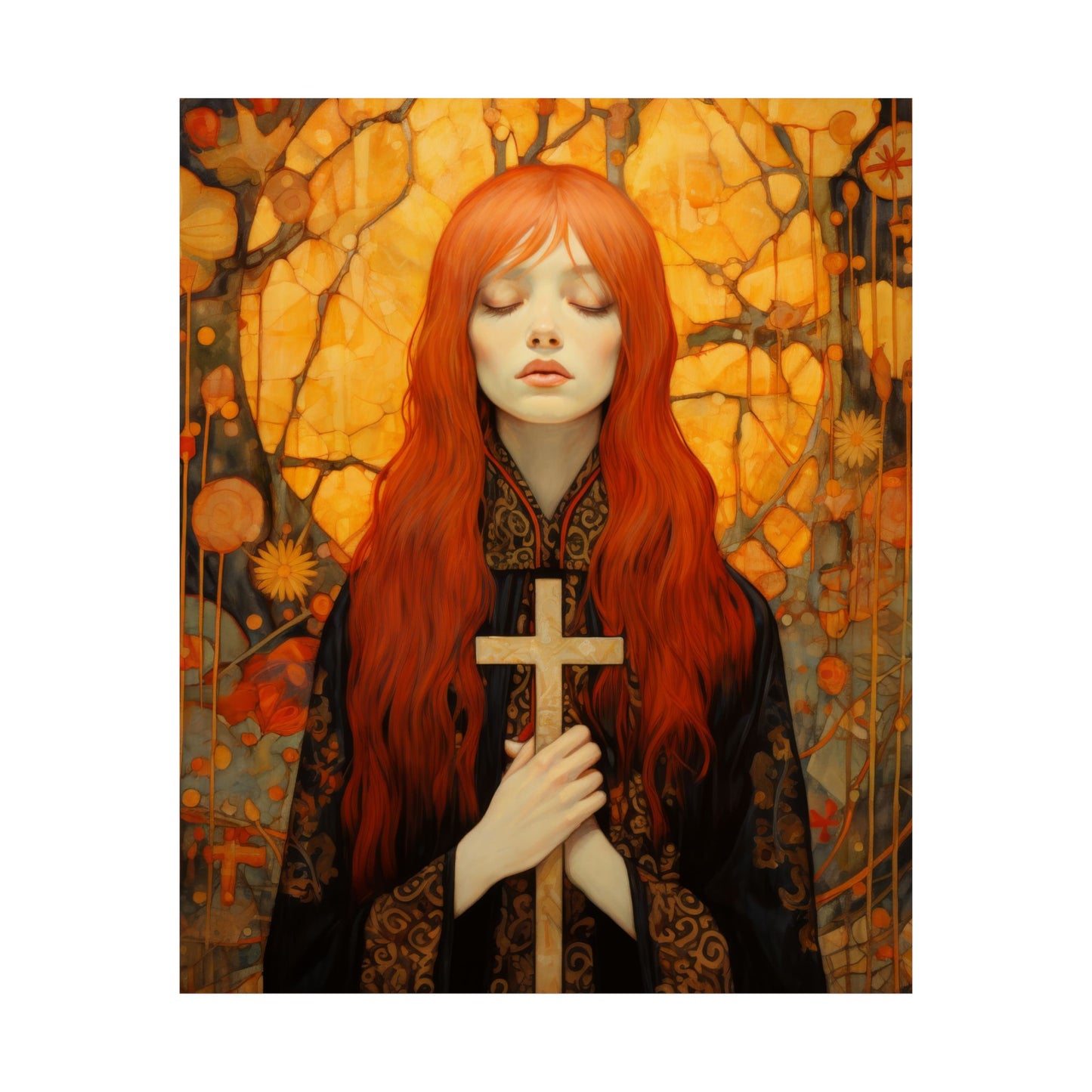 Saint Mary Magdalene - Inner Light and Peace Print - Sanctified Souls Print - Multiple Sizes - Premium Matte Vertical Posters