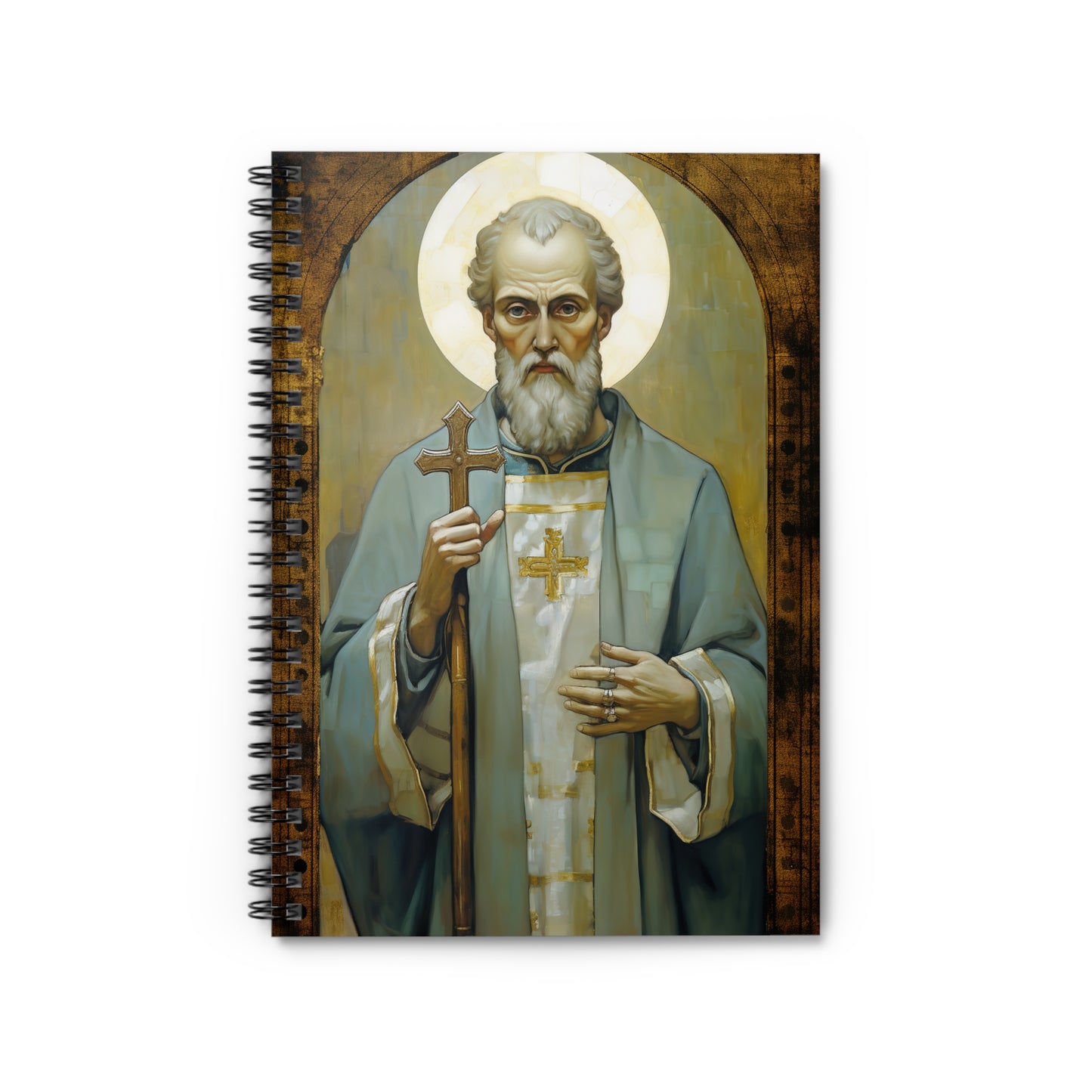 Saint Peter Chrysologus Journal - Sanctified Souls Art - Religious Based Notebook - Spiral Notebook - Ruled Line