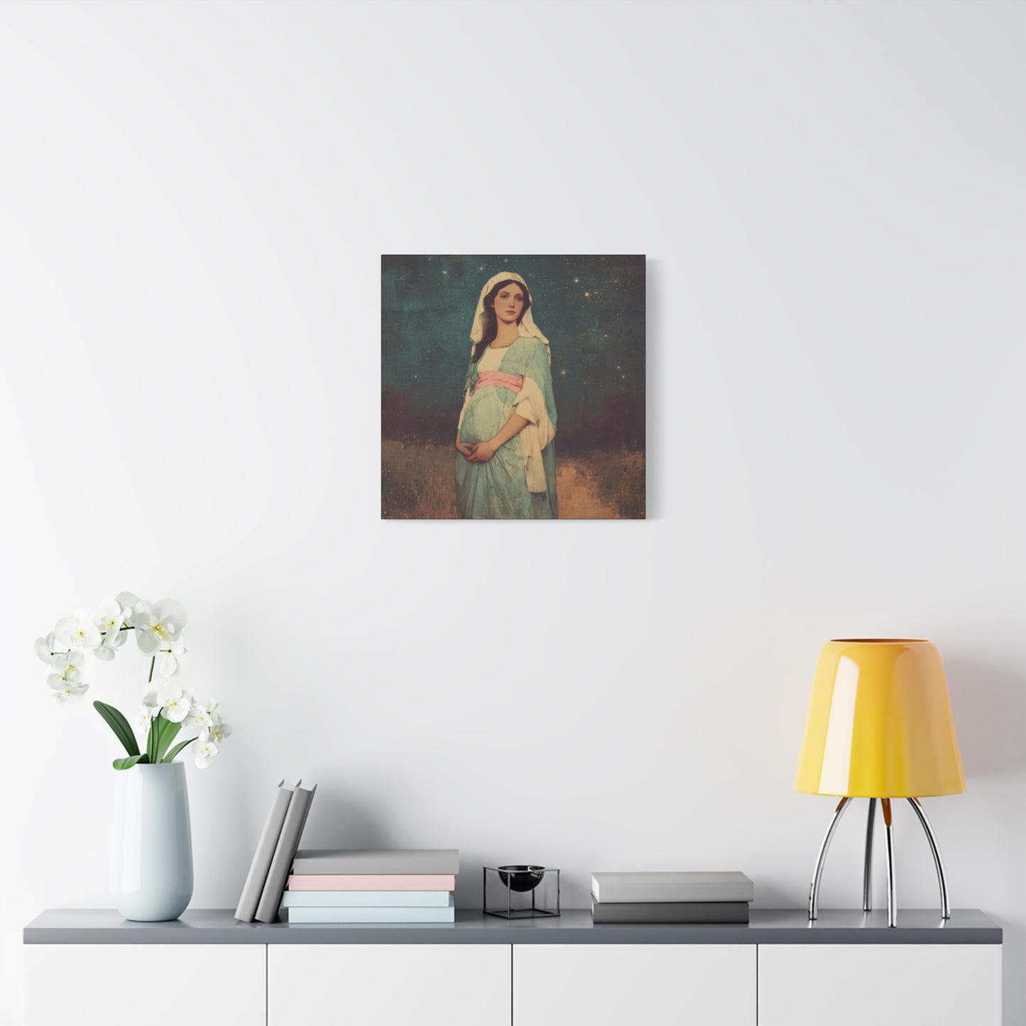 Our Lady of 'O' - Our Lady of Expectation - Mother Mary - Marian Art - Gallery Wrapped Canvas - Print - Catholic Art Print