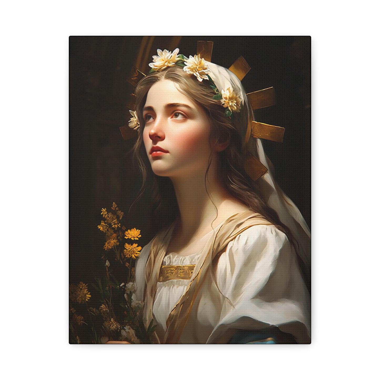 Saint Zita of Lucca  - Museum Wrapped Canvas - Sanctified Souls Print - Religious Art for your Home