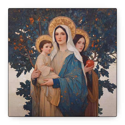 New Eve / Mary, The New Eve - Mother Mary Title - Marian Art - Gallery Wrapped Canvas - Print - Catholic Art Print
