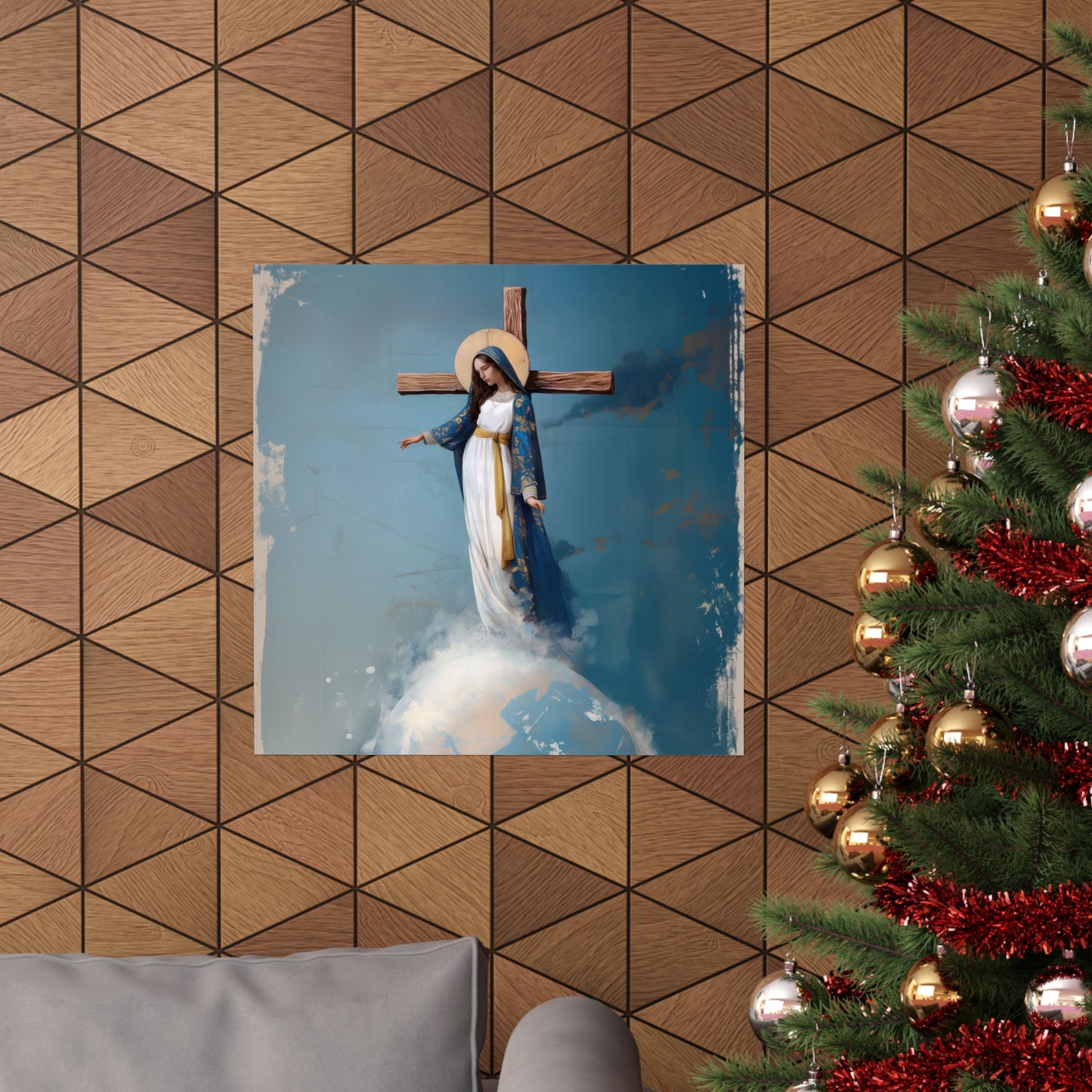 The Lady Of All Nations - Marian Devotion - Mother Mary - Sanctified Souls Print - Multiple Sizes - Premium Matte Vertical Posters
