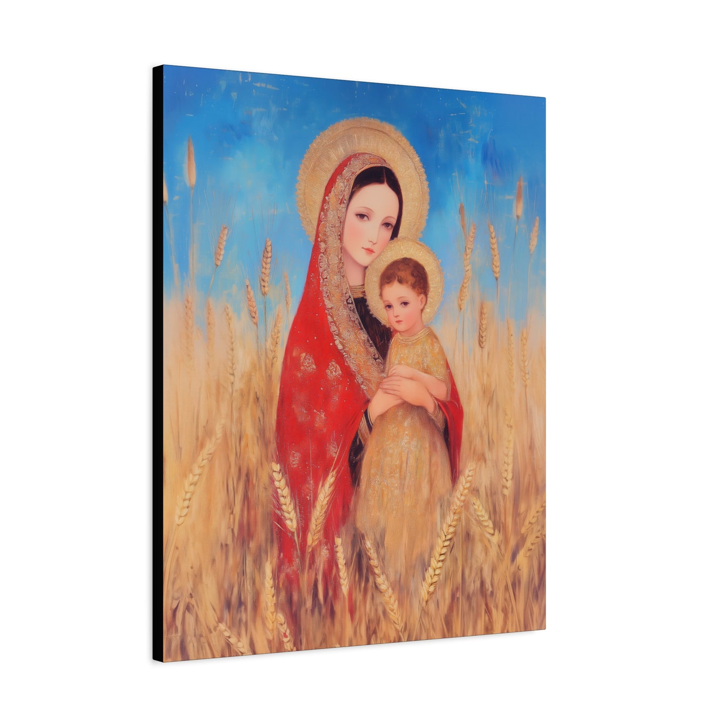 Our Lady of the Harvest  - Multiple Sizes - Catholic Home art - Museum Wrapped Canvas - Sanctified Souls Print