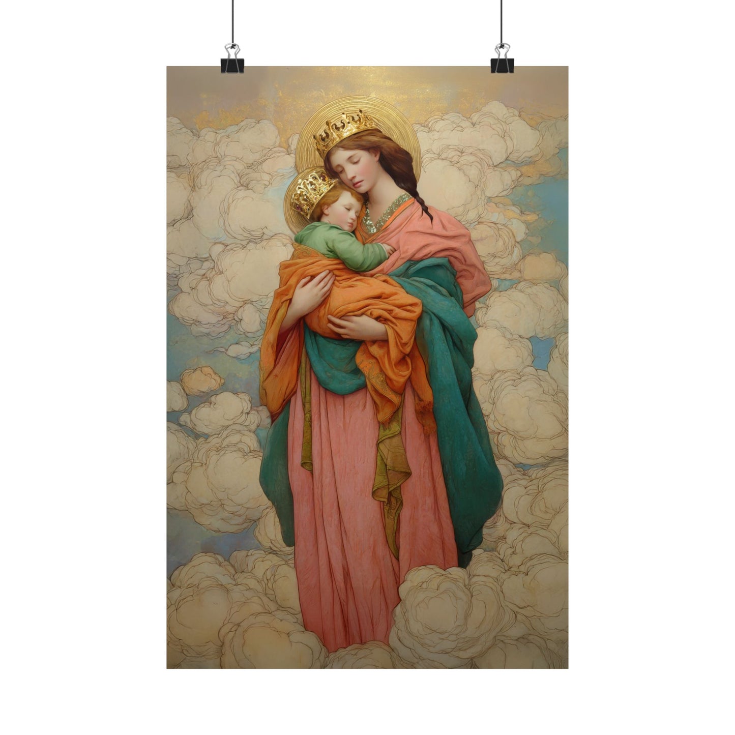 Our Lady, Strong and Tender - Mary, Help of Christians - Sanctified Souls Print - Multiple Sizes - Premium Matte Vertical Posters