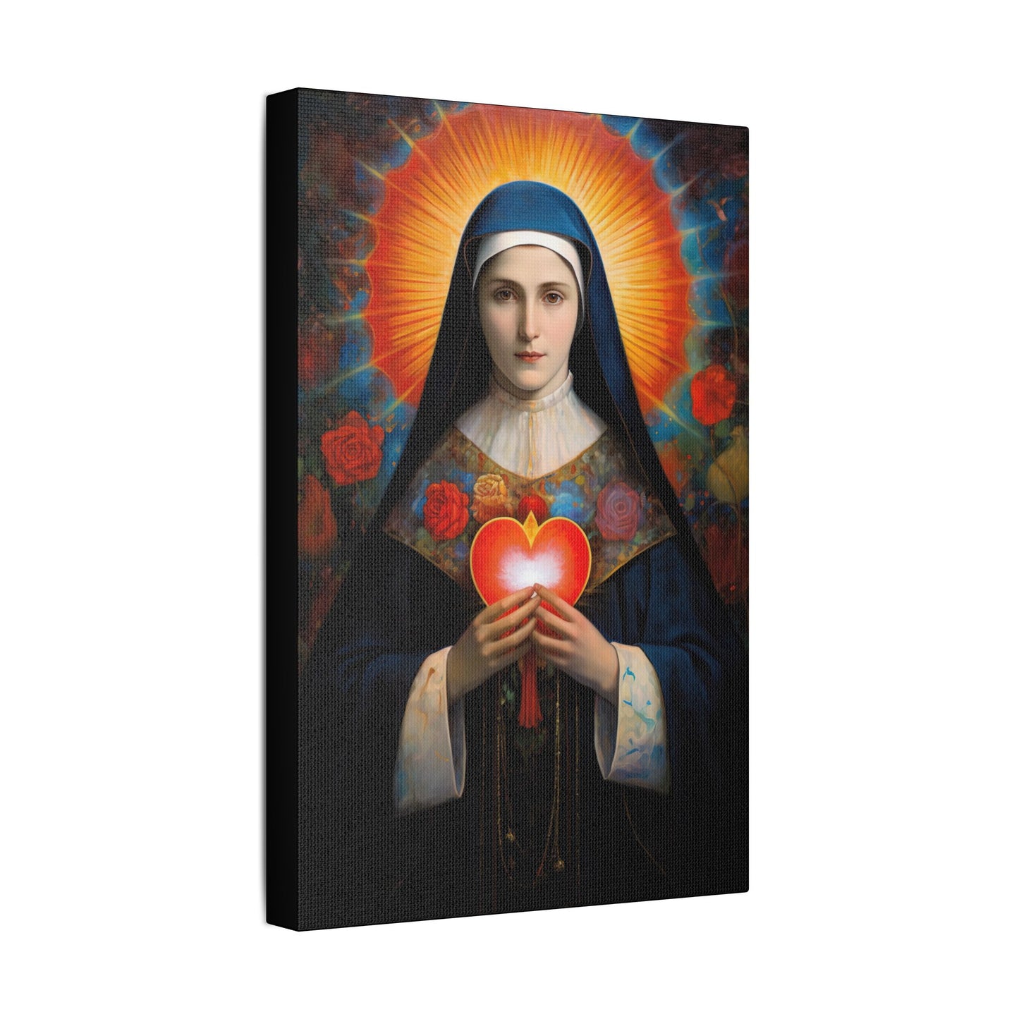 Saint Jane Frances de Chantal Canvas Print - Multiple Sizes - Catholic Home art - Museum Wrapped Canvas - Sanctified Souls Print