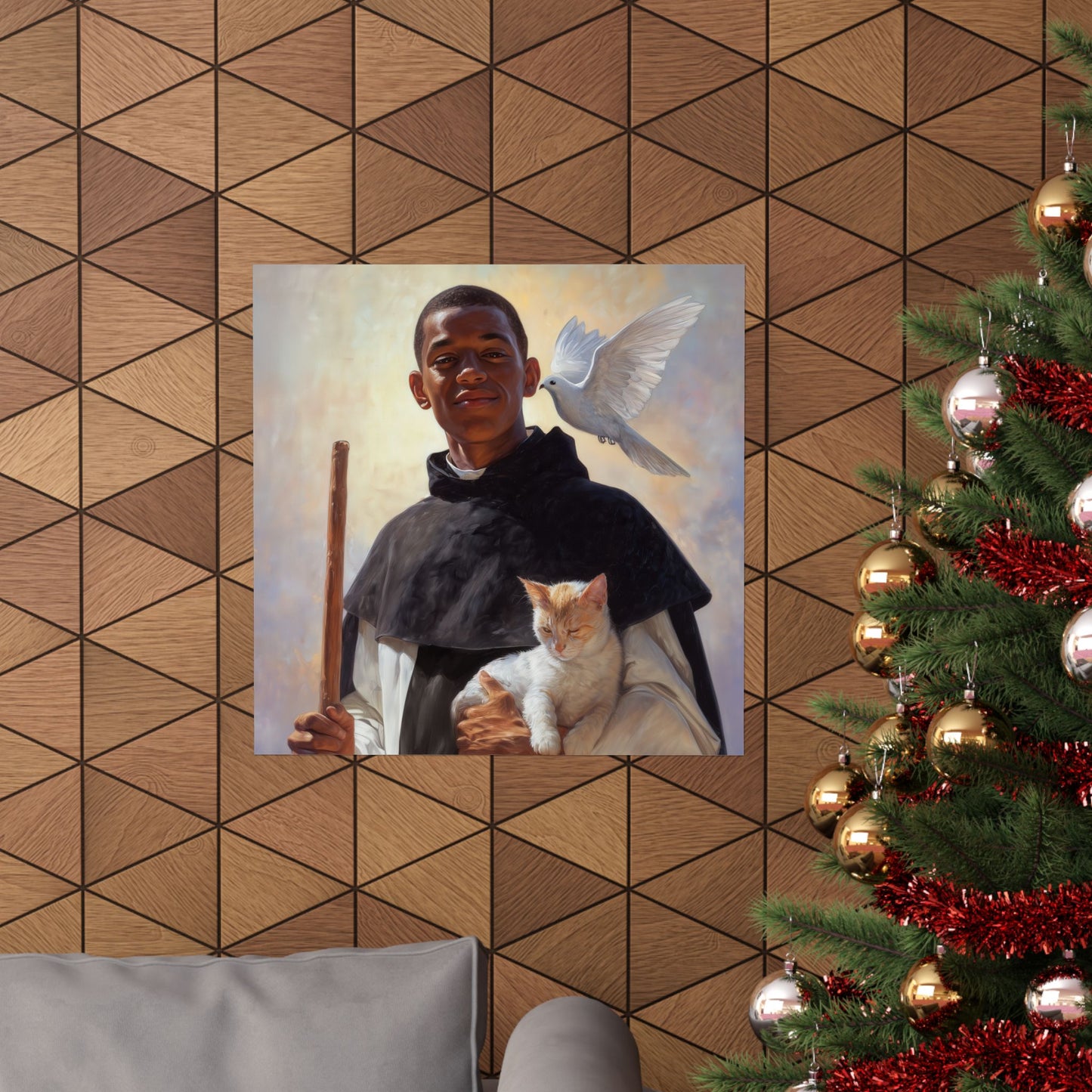 Saint Martin de Porres - Sanctified Souls Print - Multiple Sizes - Premium Matte Vertical Posters