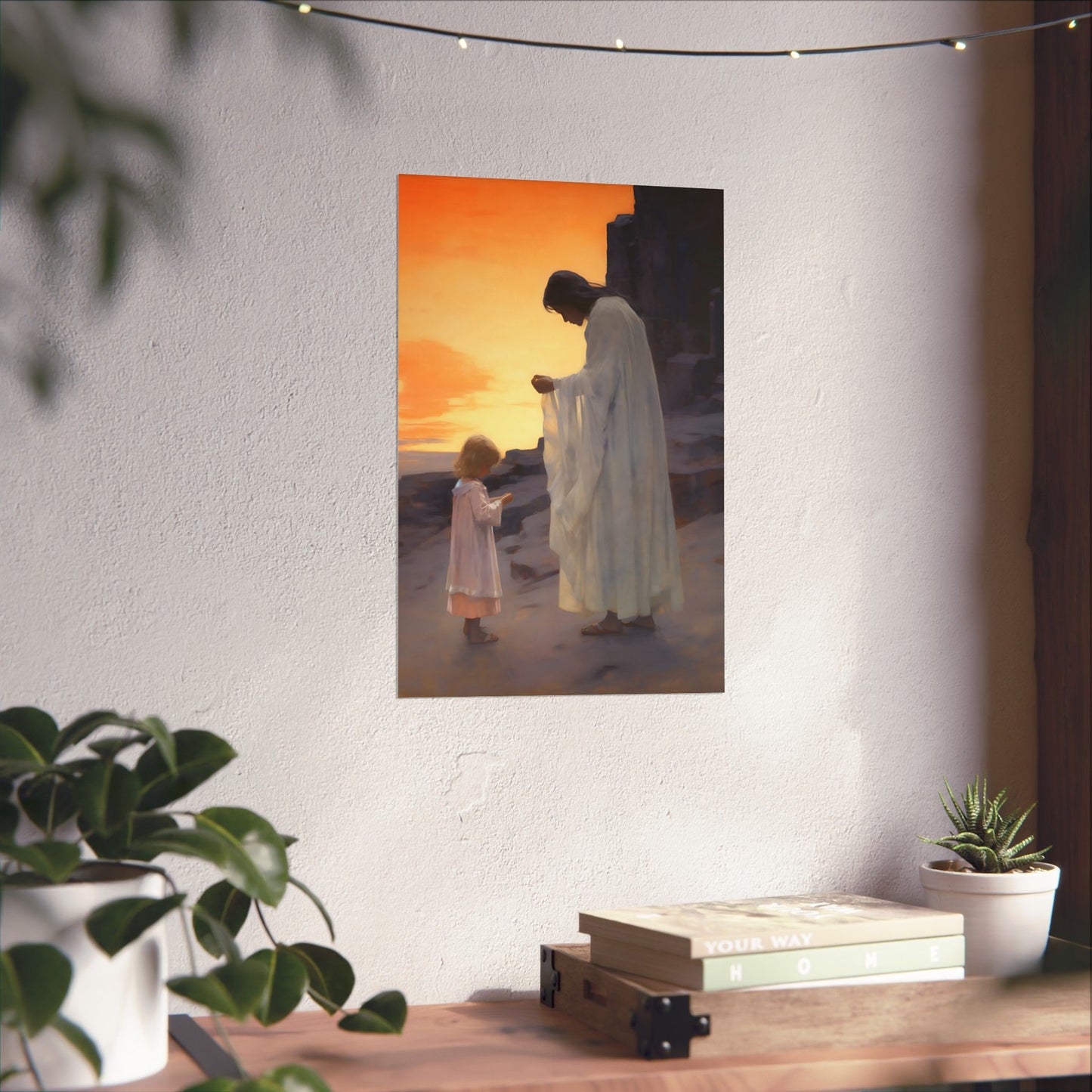 Luminous Love Print - Sanctified Souls Print - Multiple Sizes - Premium Matte Poster - Mother's Print - Art for Nursery - mother and child