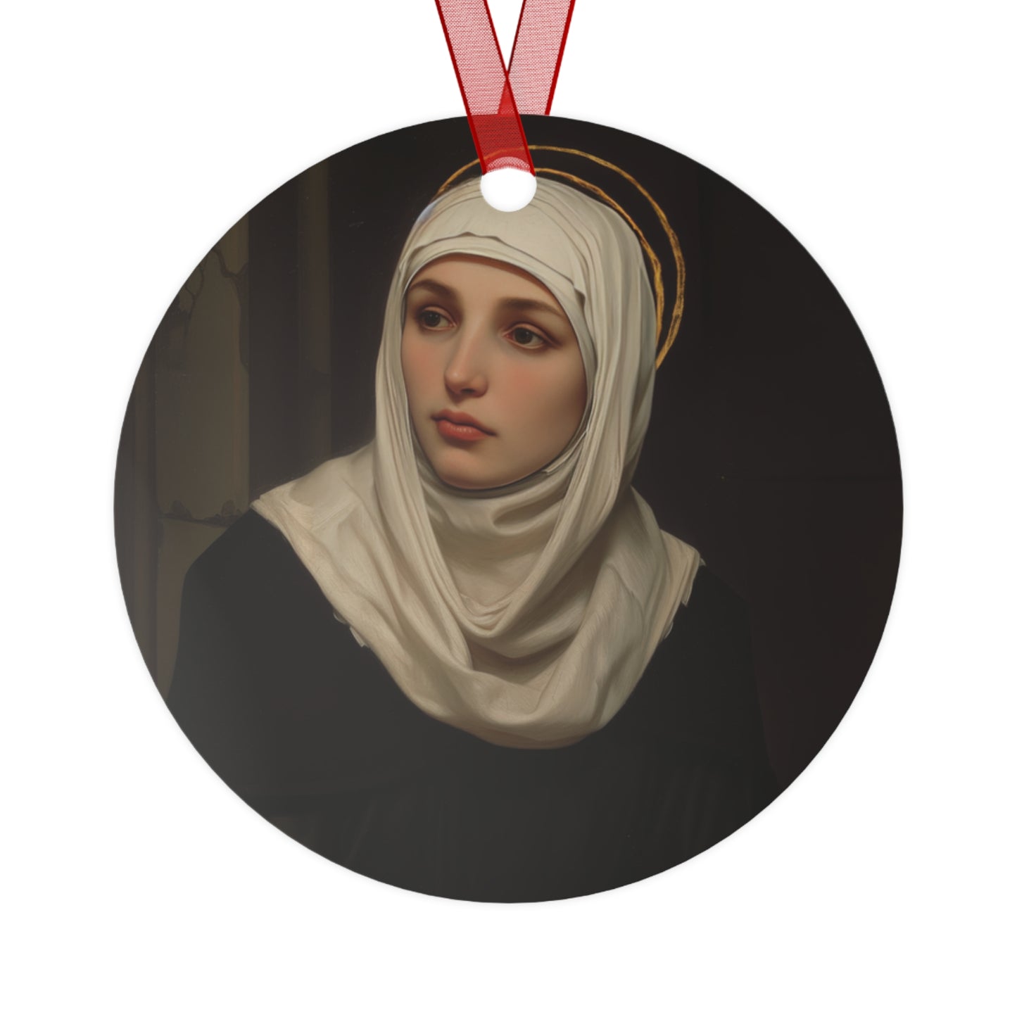 Saint Angela Merici Metal Ornament - Religious Holiday Christmas Ornament and Keepsake - Double sided