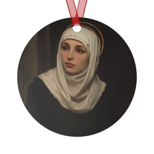 Saint Angela Merici Metal Ornament - Religious Holiday Christmas Ornament and Keepsake - Double sided