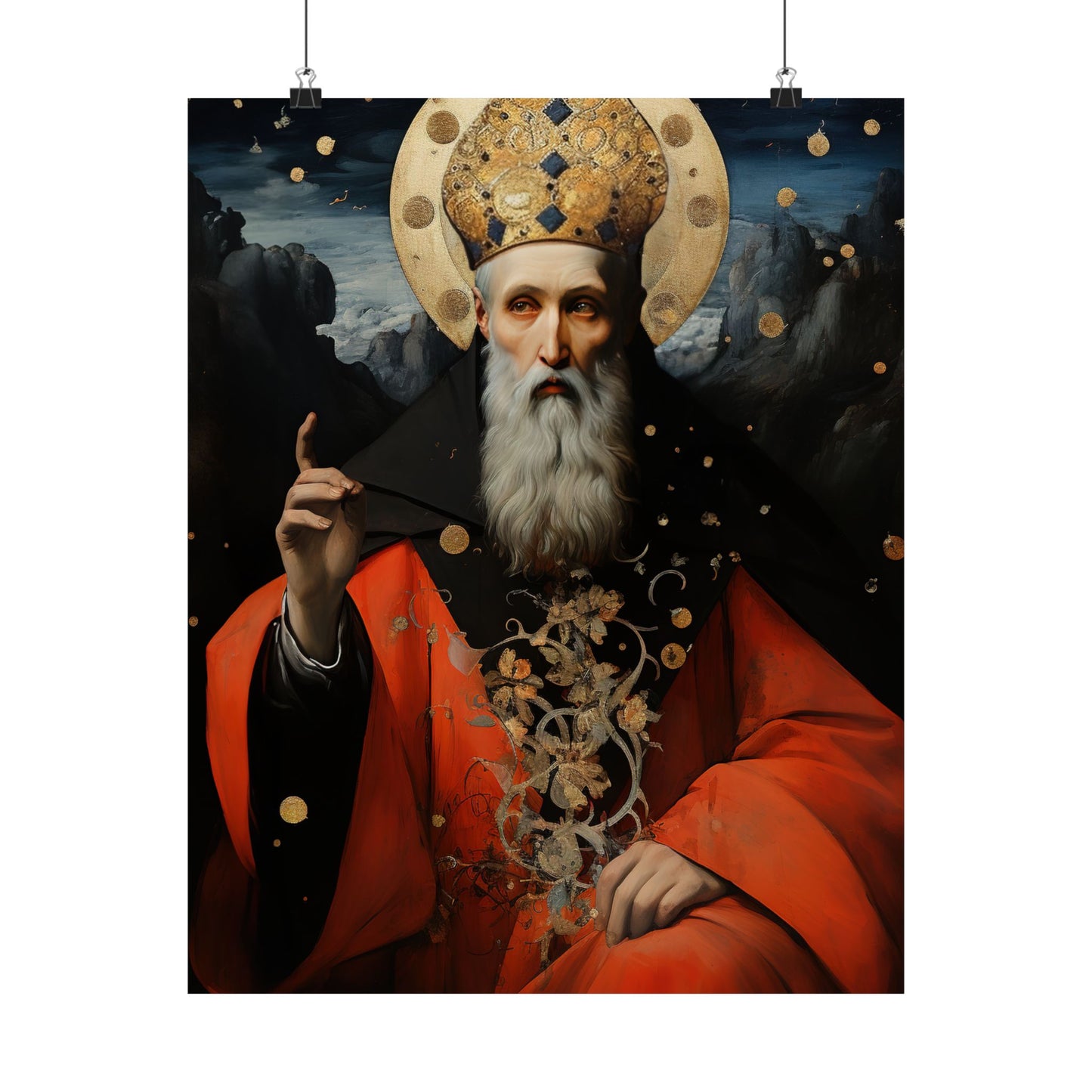 Saint Augustine of Hippo - Sanctified Souls Print - Multiple Sizes - Premium Matte Vertical Posters