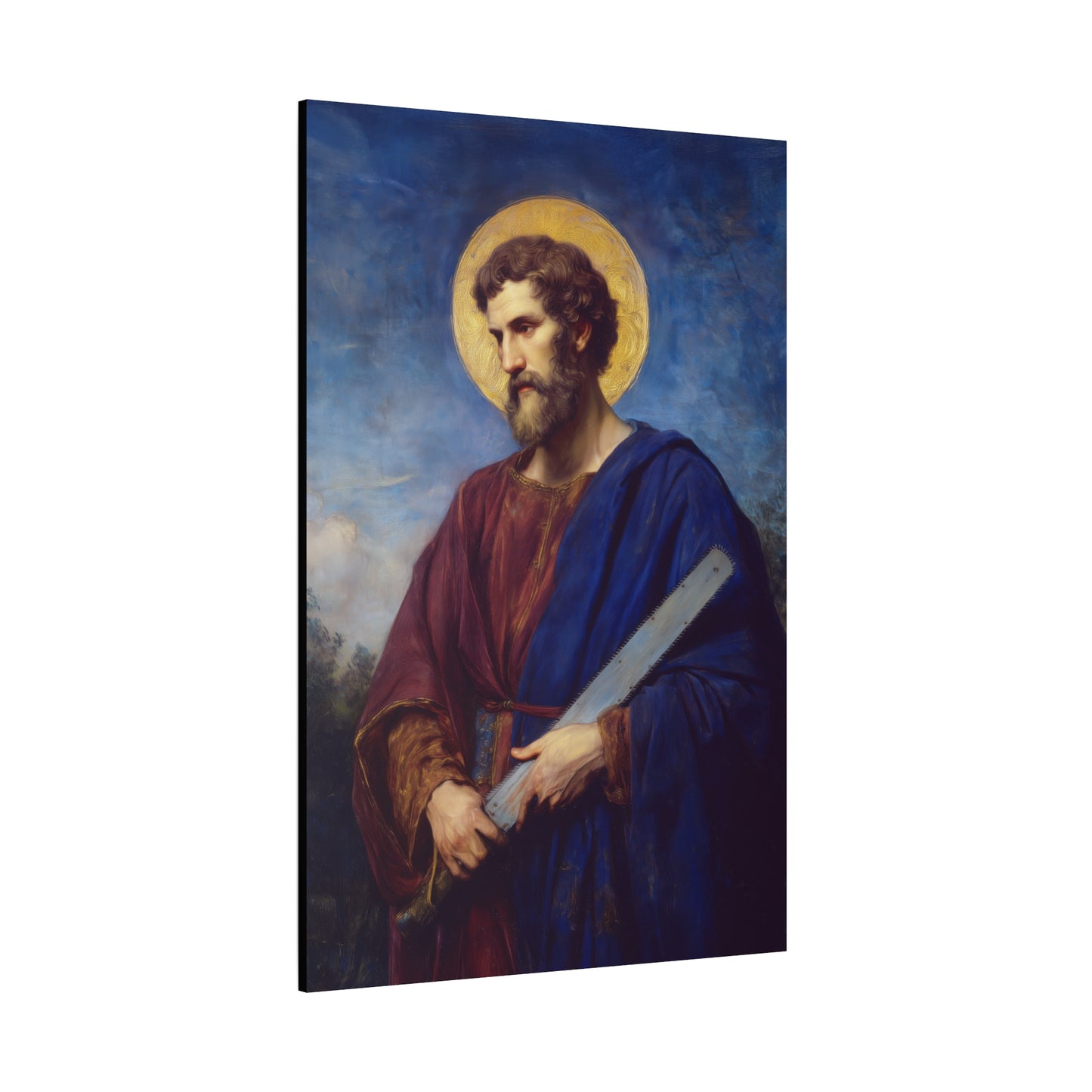 Saint Simon the Apostle  - Gallery Wrapped Canvas - Print - Religious Art for your Home - Catholic Art