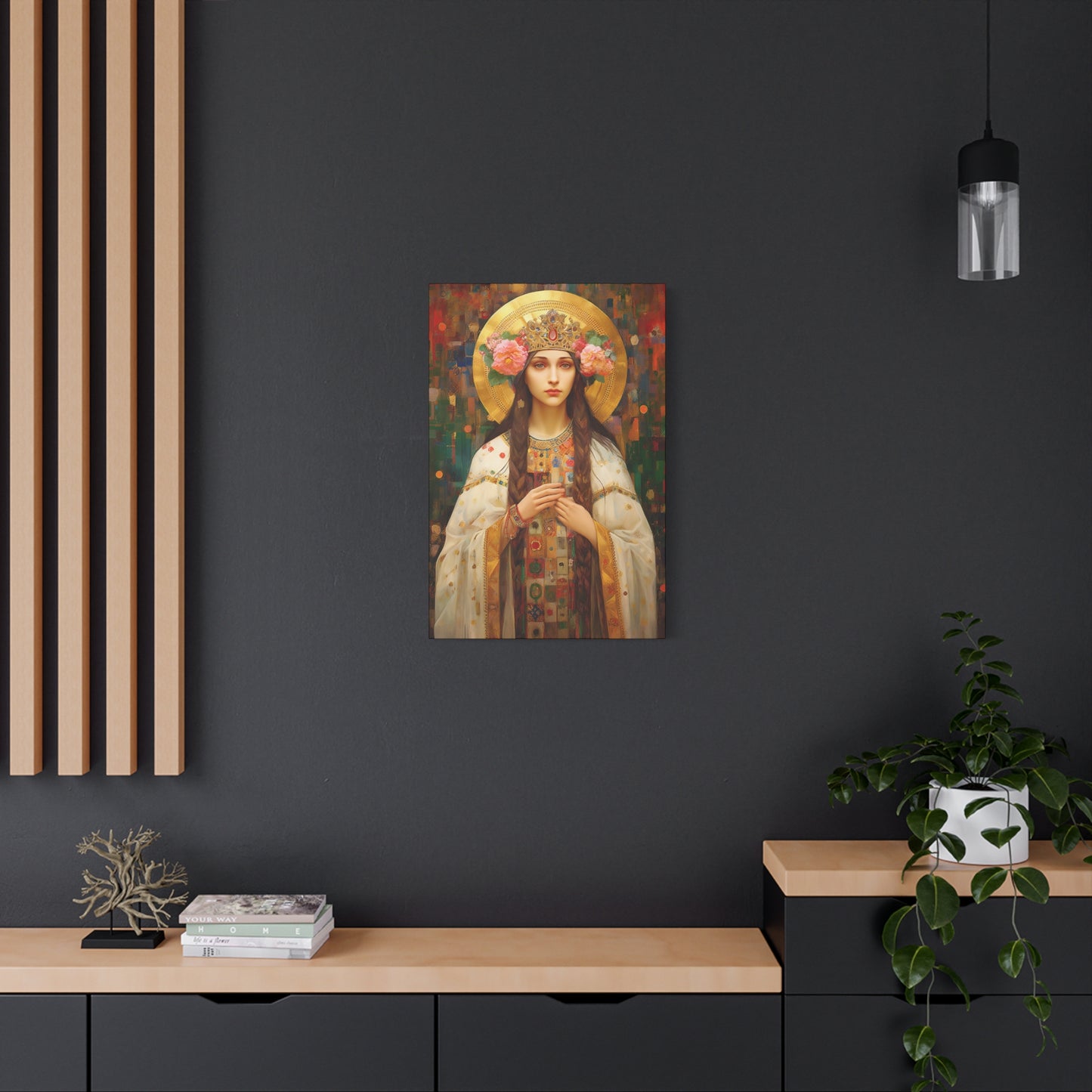Saint Elizabeth of Hungary  - Museum Wrapped Canvas - Sanctified Souls Print - Religious Art for your Home