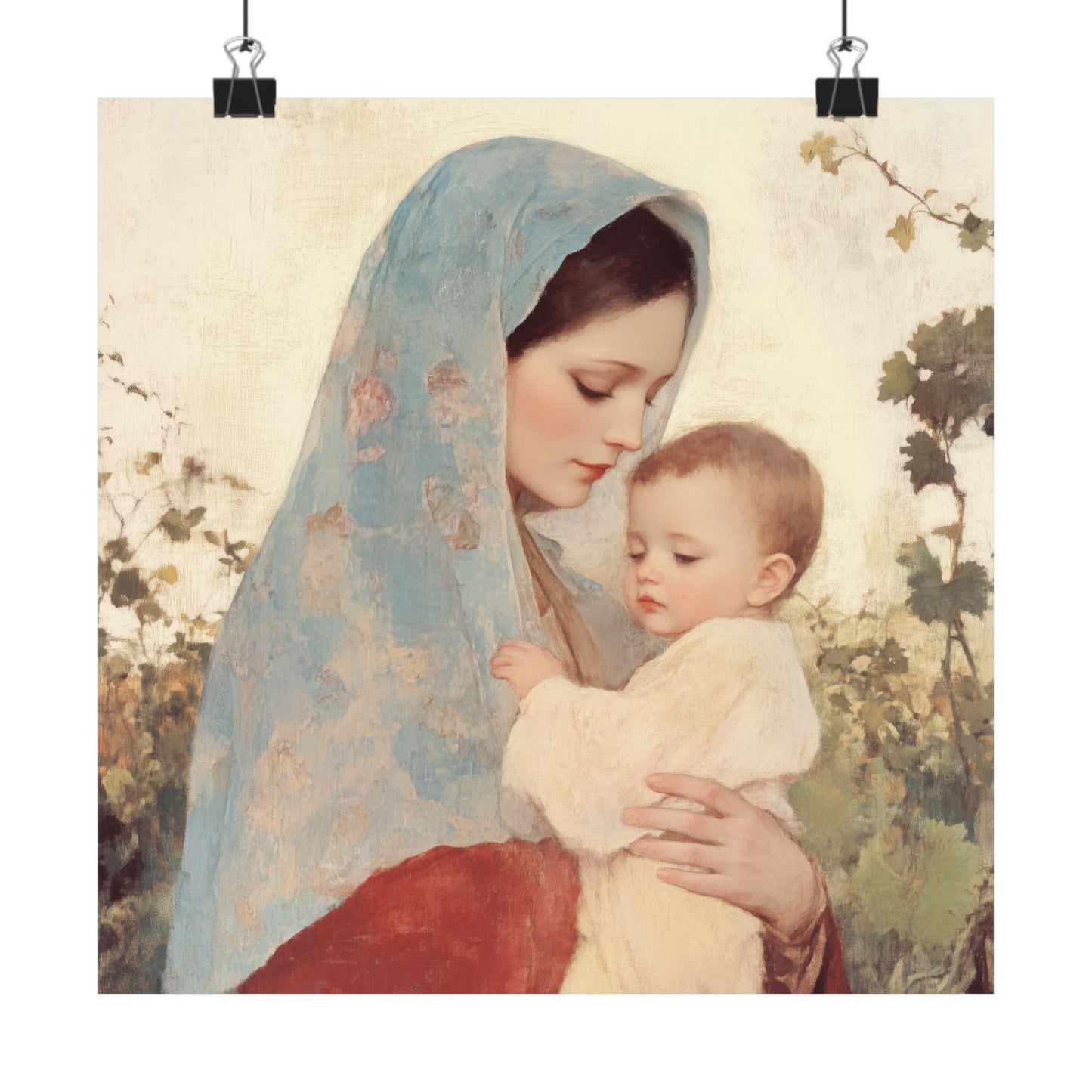 Our Lady of the Grapes / Out Lady of the Harvest - Sanctified Souls Print - Multiple Sizes - Premium Matte Vertical Posters - Mother Mary