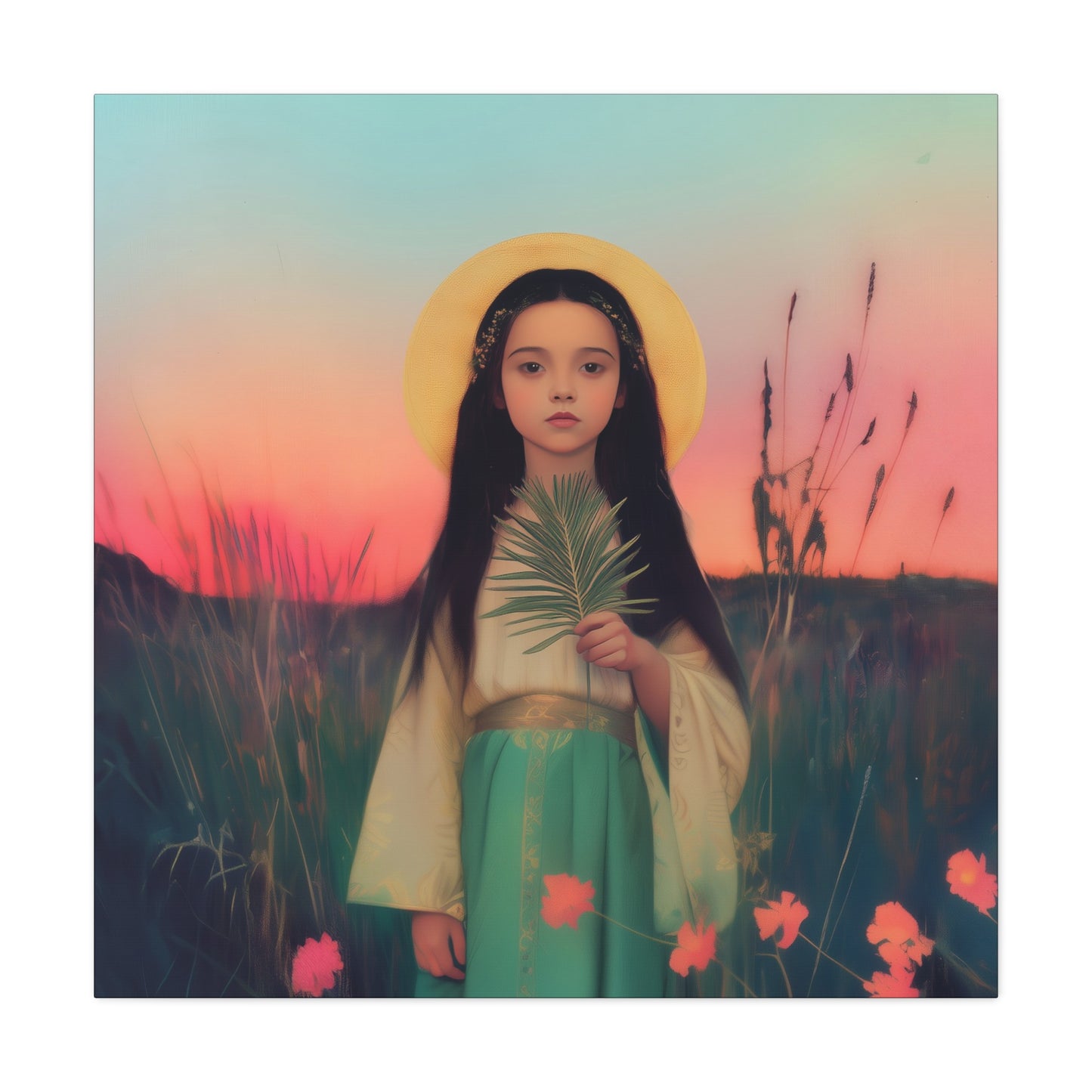 Saint Charity - Multiple Sizes - Catholic Home art - Museum Wrapped Canvas - Sanctified Souls Print - Martyr Saint