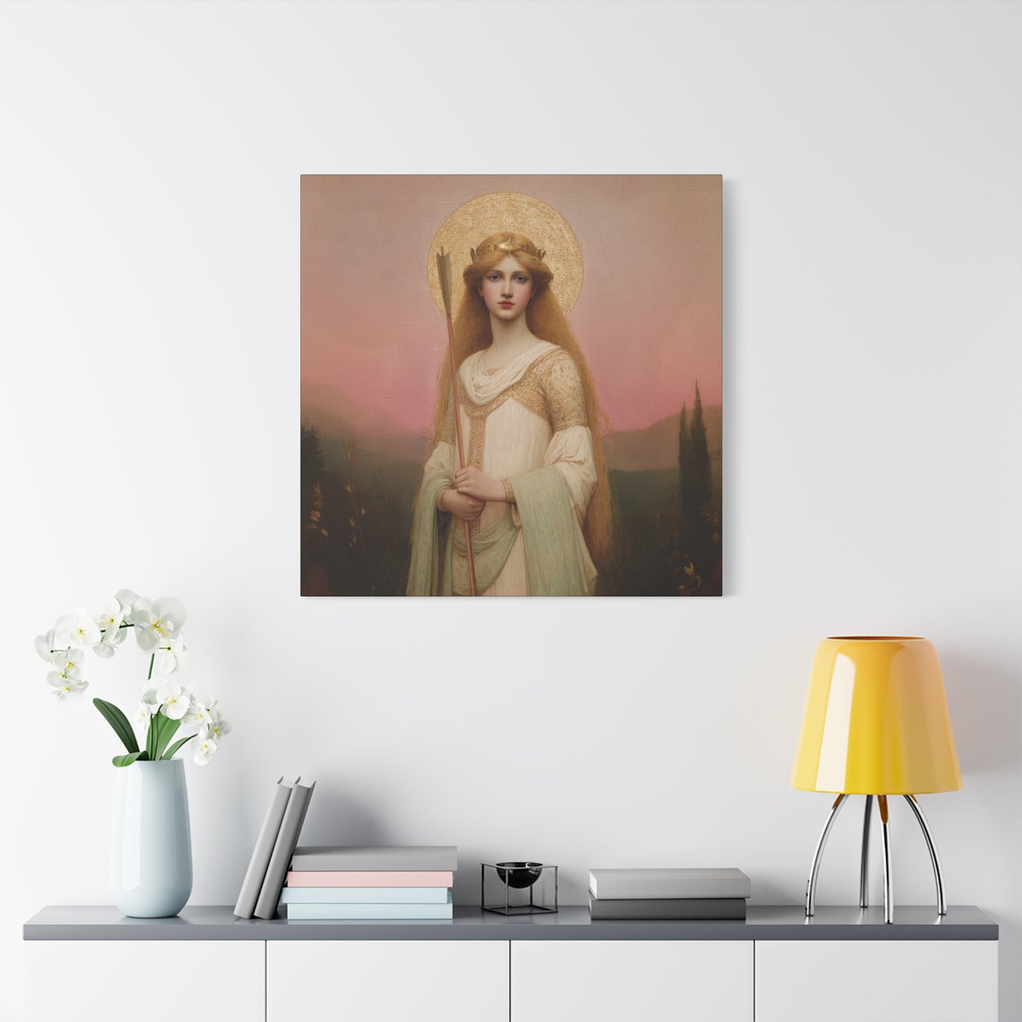Saint Ursula -  Museum Wrapped Canvas - Sanctified Souls Print - Religious Art for your Home - Catholic Patron Saint Art