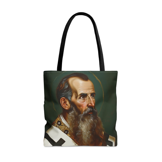 Saint Basil the Great Tote Bag - Purse - Three sizes - Large Medium Small Faith Art Bag - Catholic faith carry-all purse - Double Sided
