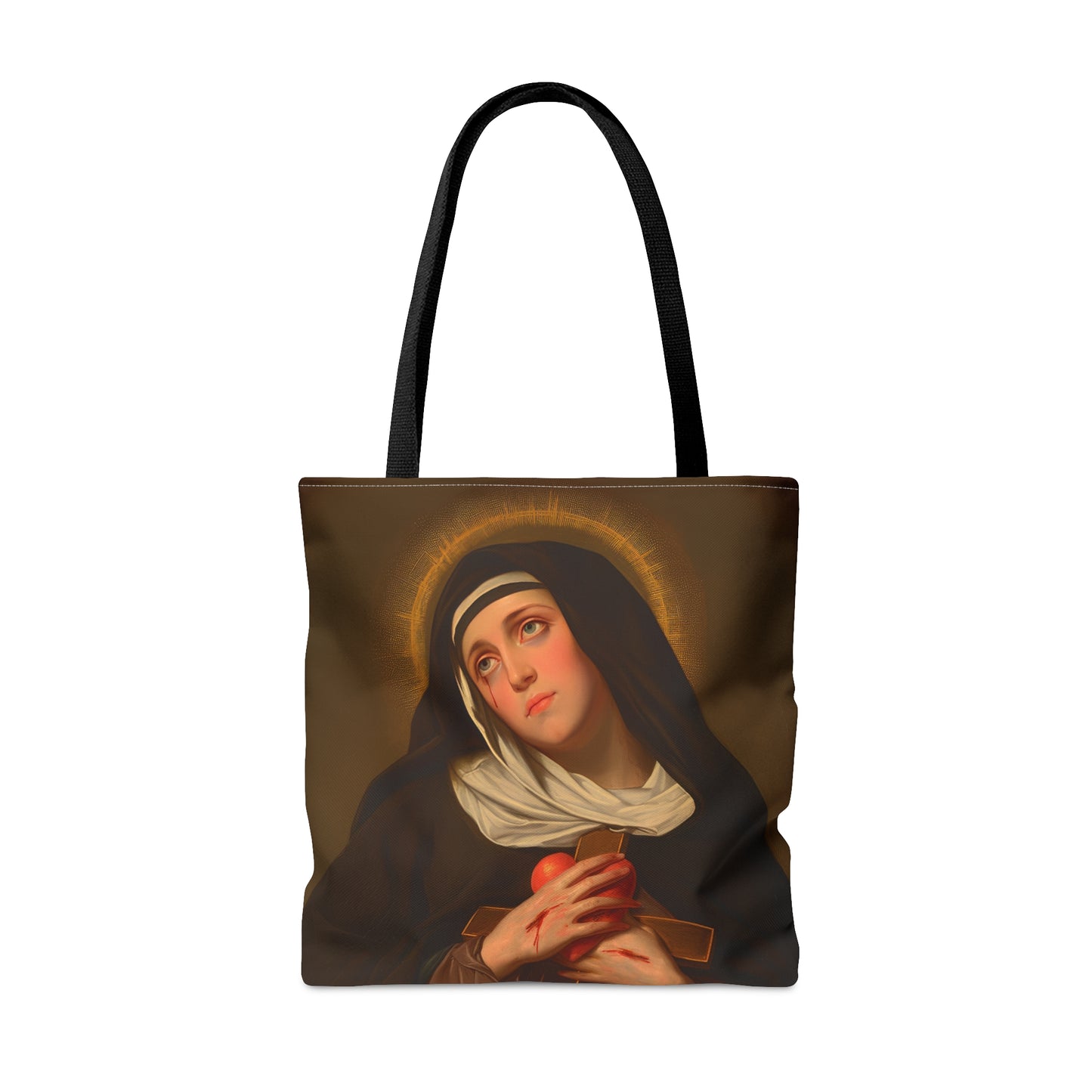 Saint Veronica Giuliani Tote Bag - Large Medium Small Faith Art Bag - Catholic Faith Purse - Religious Carry All