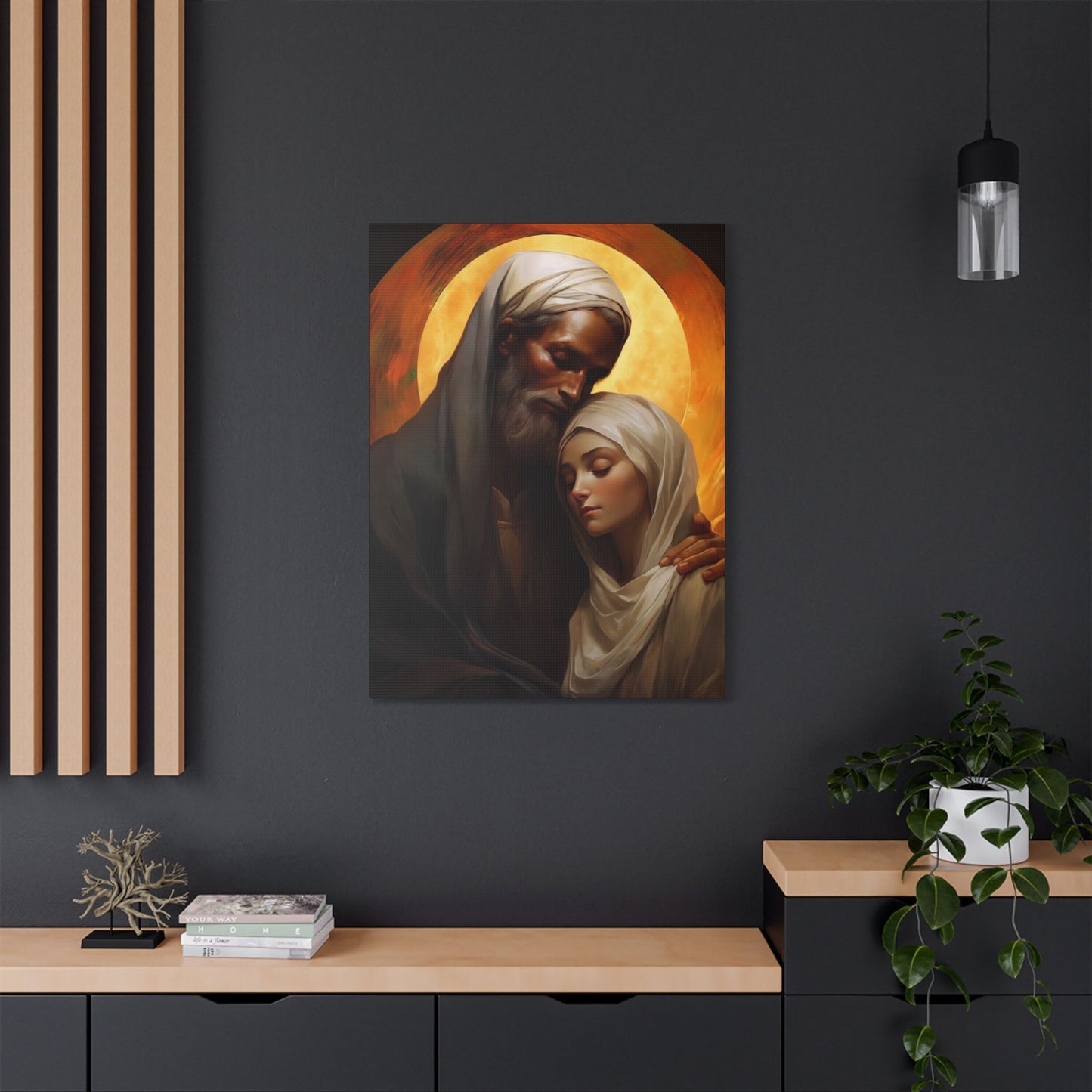 Saint Joachim and Saint Anne Canvas Print - Multiple Sizes - Catholic Home art - Museum Wrapped Canvas - Sanctified Souls Print