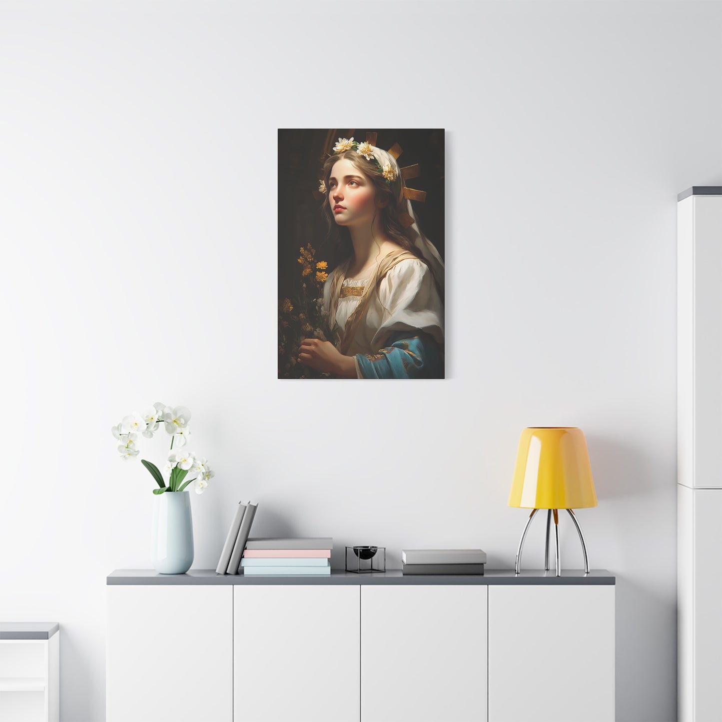 Saint Zita of Lucca  - Museum Wrapped Canvas - Sanctified Souls Print - Religious Art for your Home