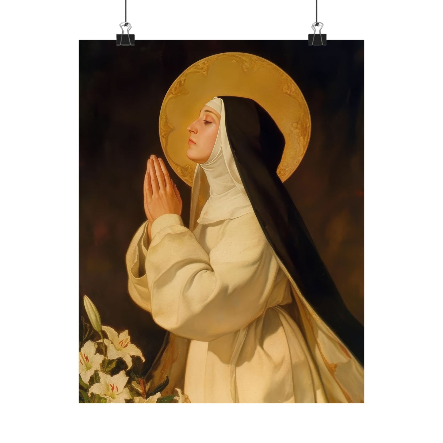 Saint Lutgardis Poster Print - Sanctified Souls Print - Multiple Sizes - Premium Posters - Catholic Art for your home