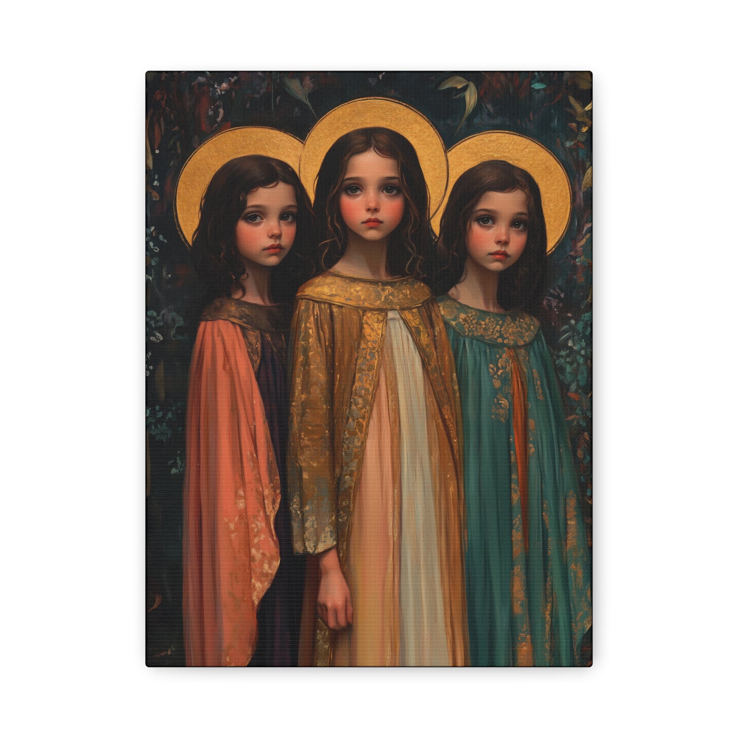 Saints Faith, Hope and Charity - Museum Wrapped Canvas - Print - Religious Art for your Home - Christian print - Prayer Room Catholic Saint