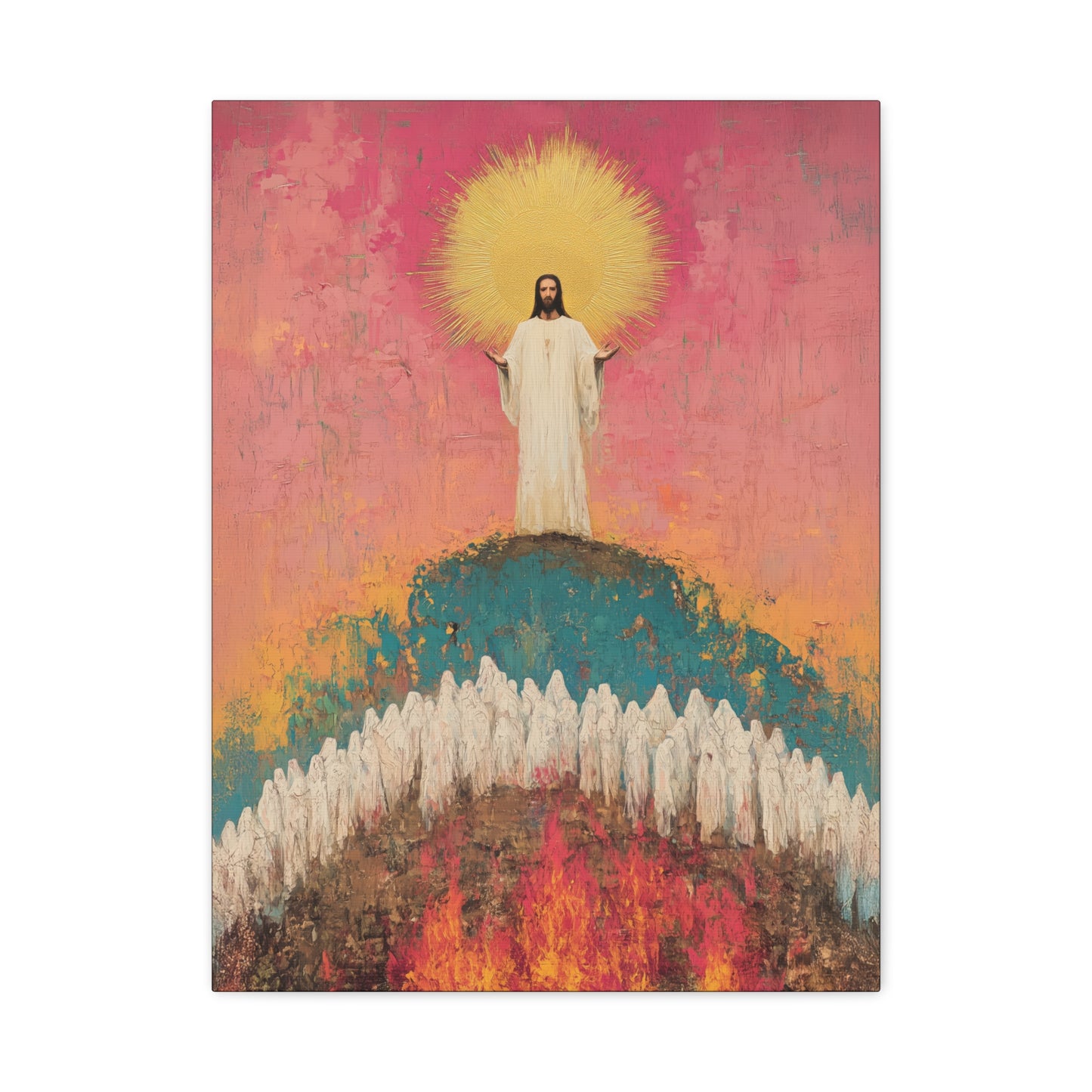 Light Pierced the Abyss  - Museum Wrapped Canvas - Sanctified Souls Print - Religious Art for your Home