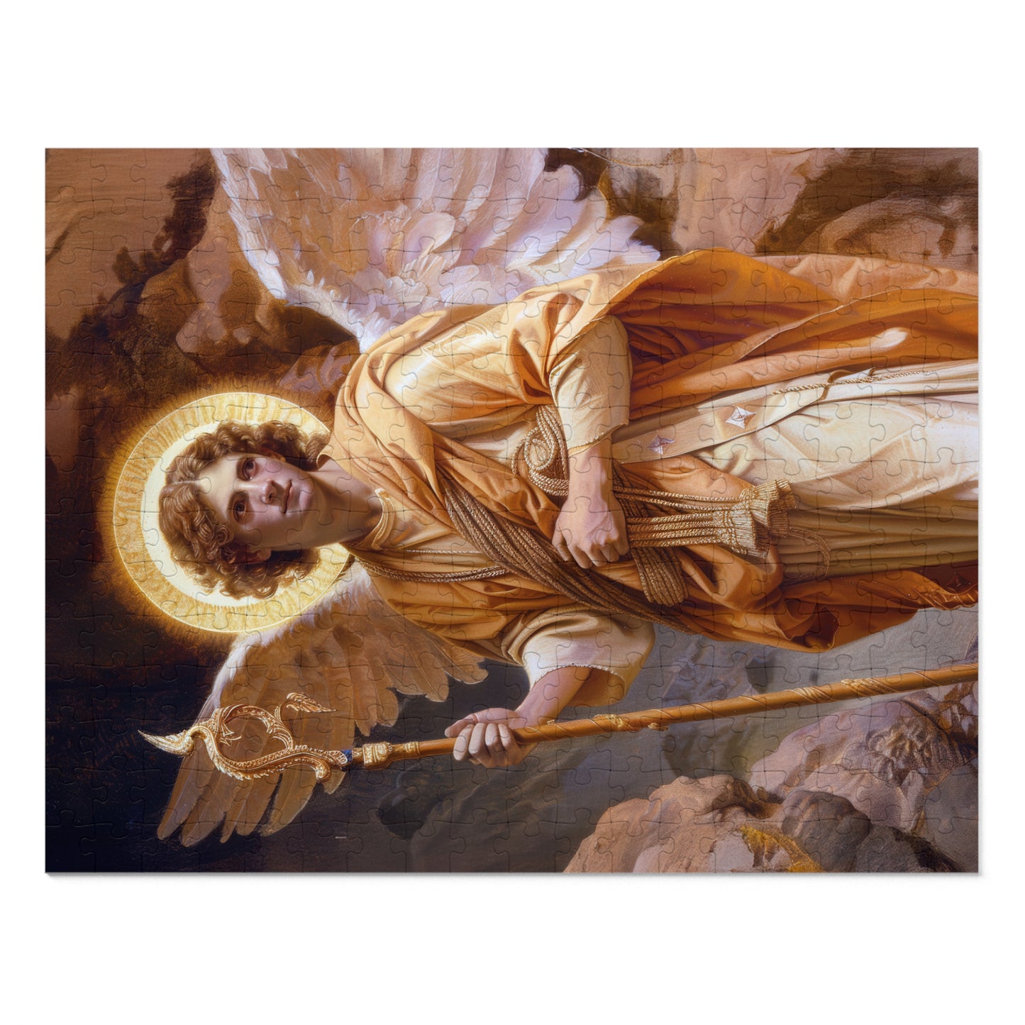 Saint Raphael the Archangel - Puzzle & Keepsake Tin - Religious Jigsaw Puzzle (30, 110, 252, 500,1000-Piece)