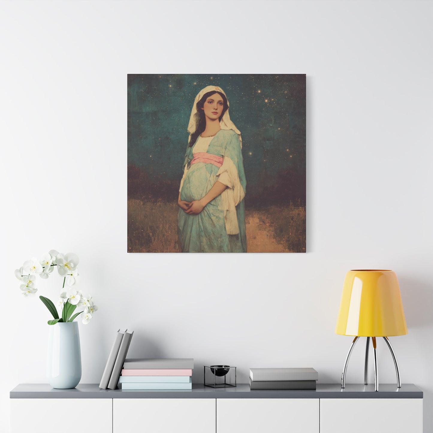 Our Lady of 'O' - Our Lady of Expectation - Mother Mary - Marian Art - Gallery Wrapped Canvas - Print - Catholic Art Print