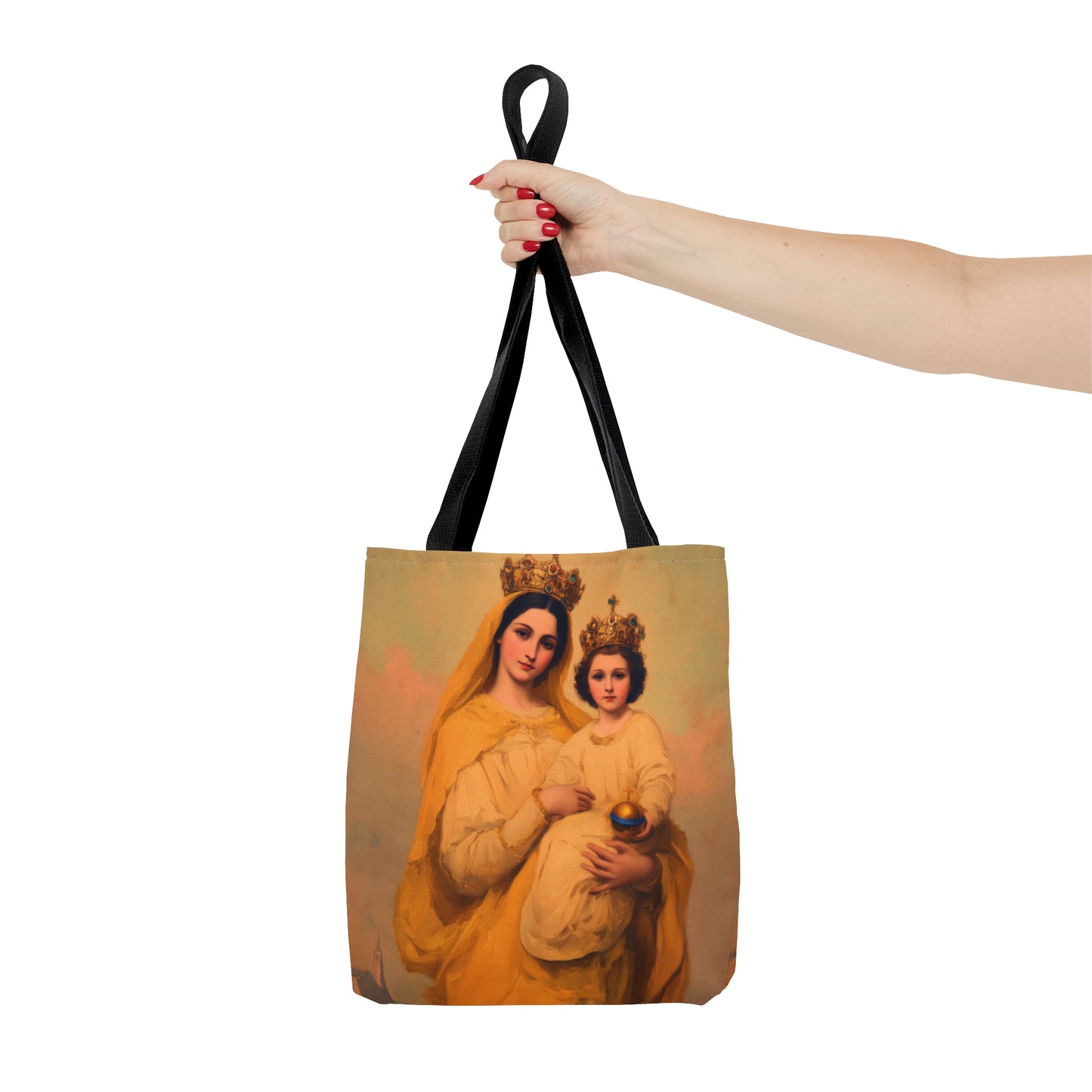 Our Lady of Prompt Succor - Tote Bag - Large Medium Small Faith Art Bag - Re usable Tote Purse - Double Sided