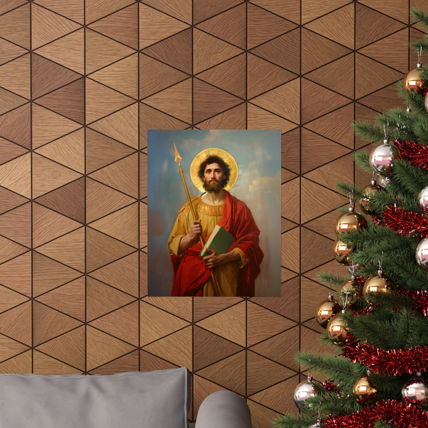 Saint Thomas the Apostle Poster Print - Sanctified Souls Print - Multiple Sizes - Premium Posters - Catholic Art - Religious Home Decor
