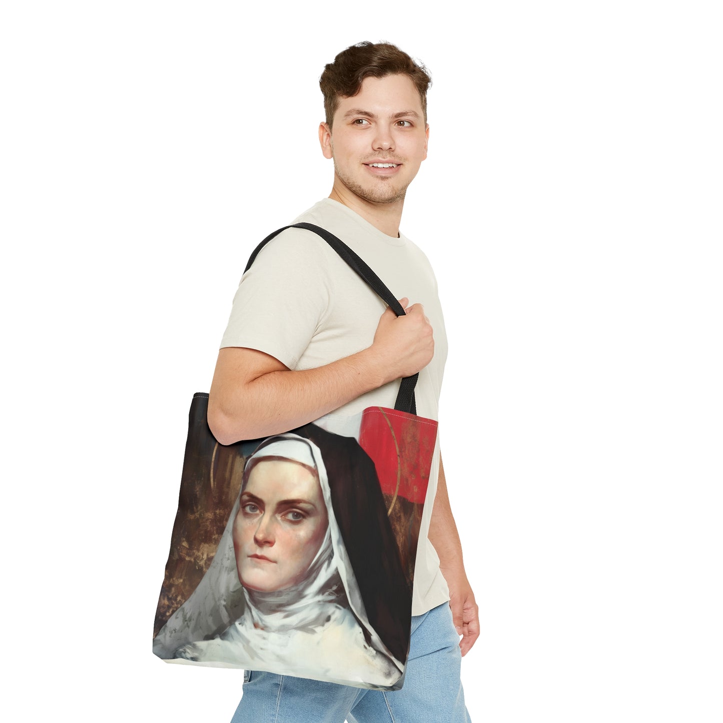Saint Jeanne-Antide Thouret Tote Bag - Large Medium Small Faith Art Bag - Catholic Faith Purse - Religious - Prayer Bag - Devotional Purse