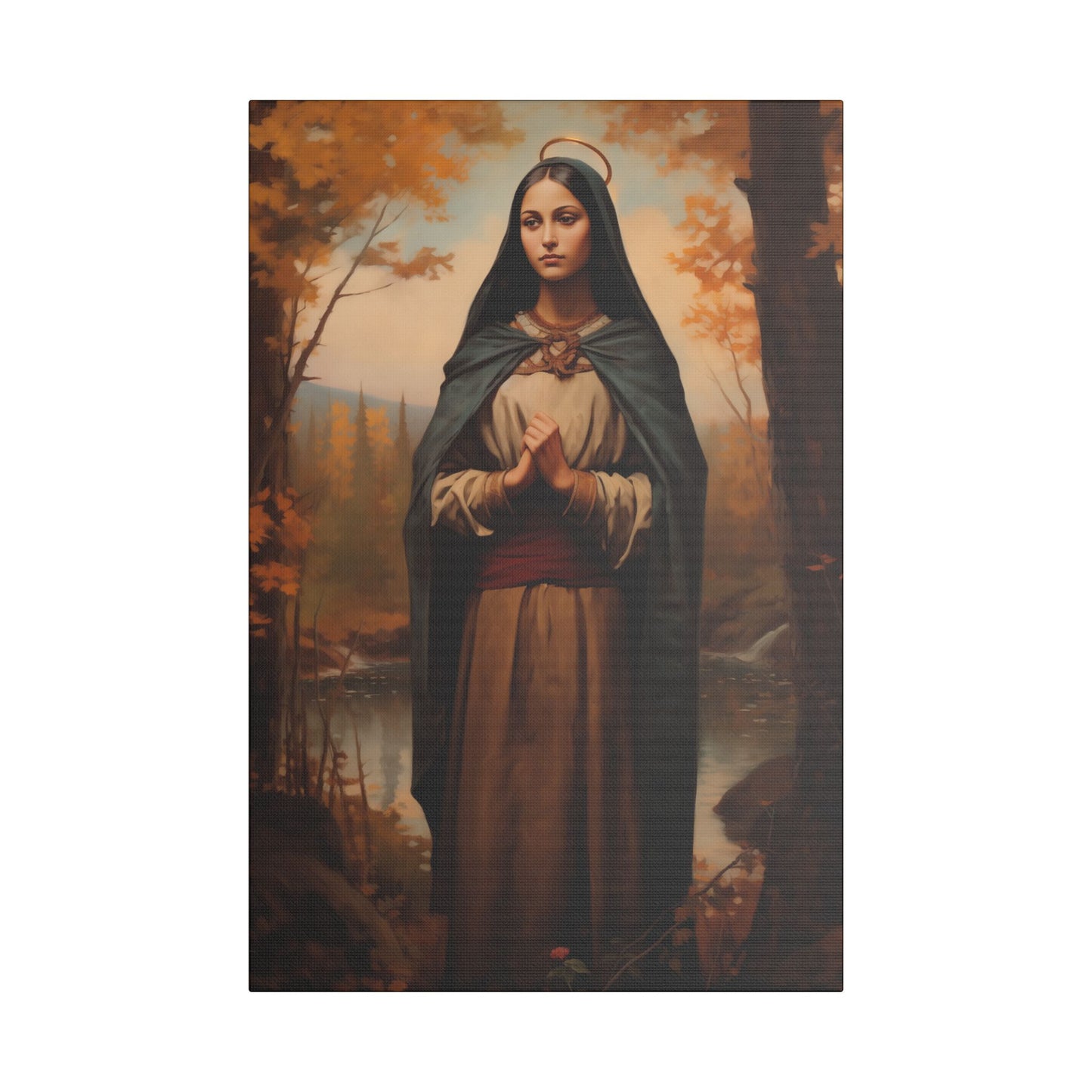 Saint Kateri Tekakwitha -  Museum Wrapped Canvas - Sanctified Souls Print - Religious Art for your Home