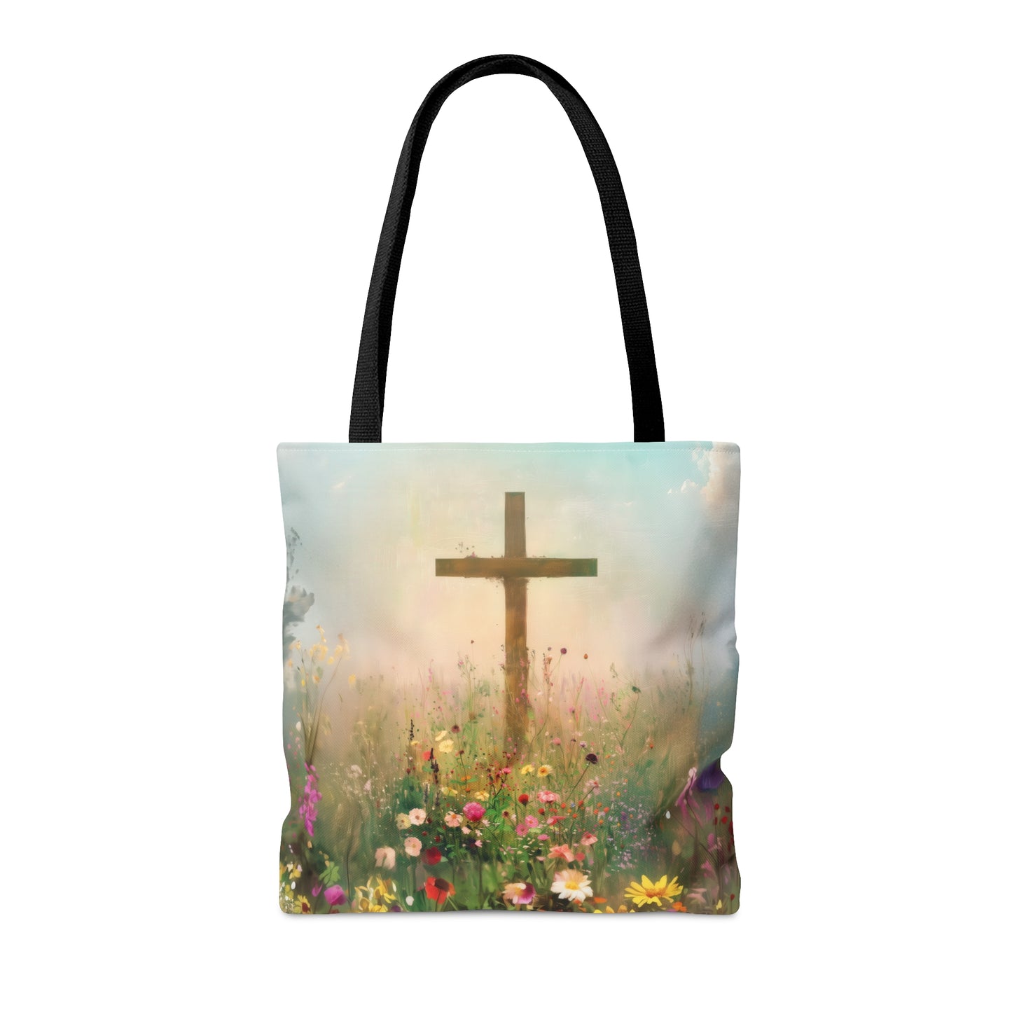 The Cross That Called the Earth to Life Tote Bag - Large Medium Small Faith Art Bag - Catholic Faith Purse - Double Sided