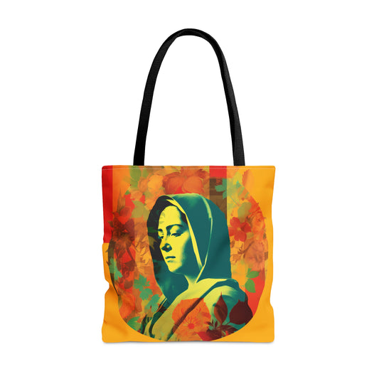 Mary Mother of God Tote Bag - Catholic faith inspired carry-all purse - day to day bag - Mary the Blessed Virgin - Double Sided