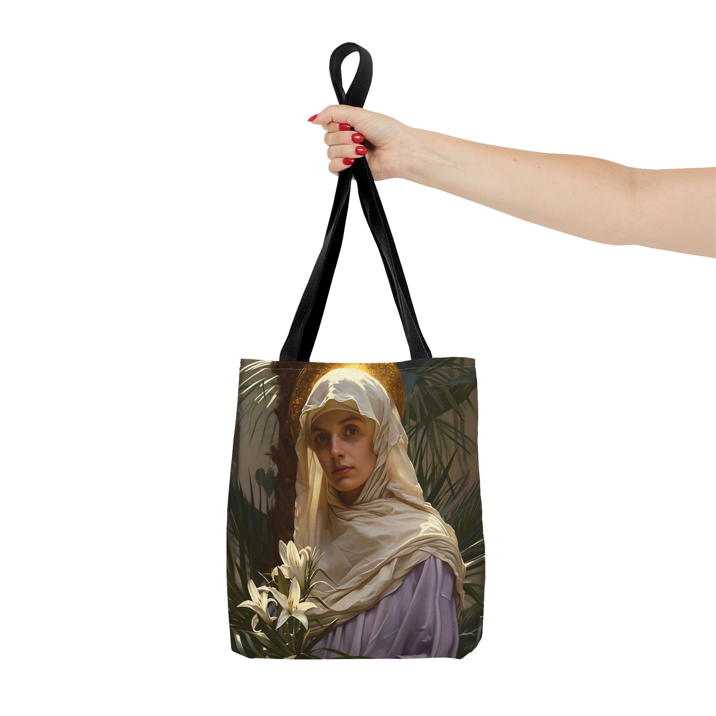 Saint Adele Tote Bag - Large Medium Small Faith Art Bag - Re usable Tote Purse - Double Sided - Catholic Art Bag