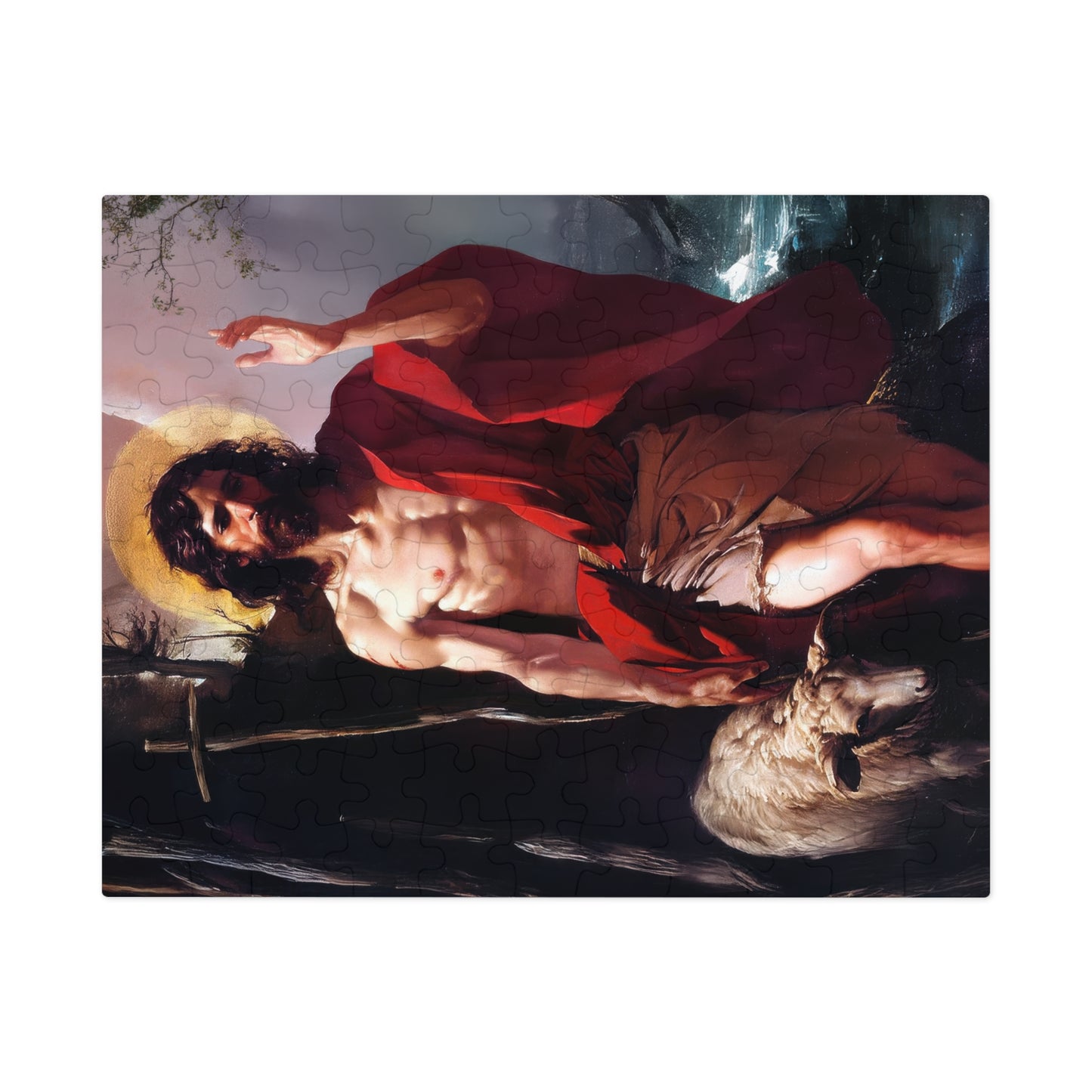 Saint John the Baptist  - Puzzle and Keepsake Tin - Religious Jigsaw Puzzle (30, 110, 252, 500,1000) - Gift for Catholic Families